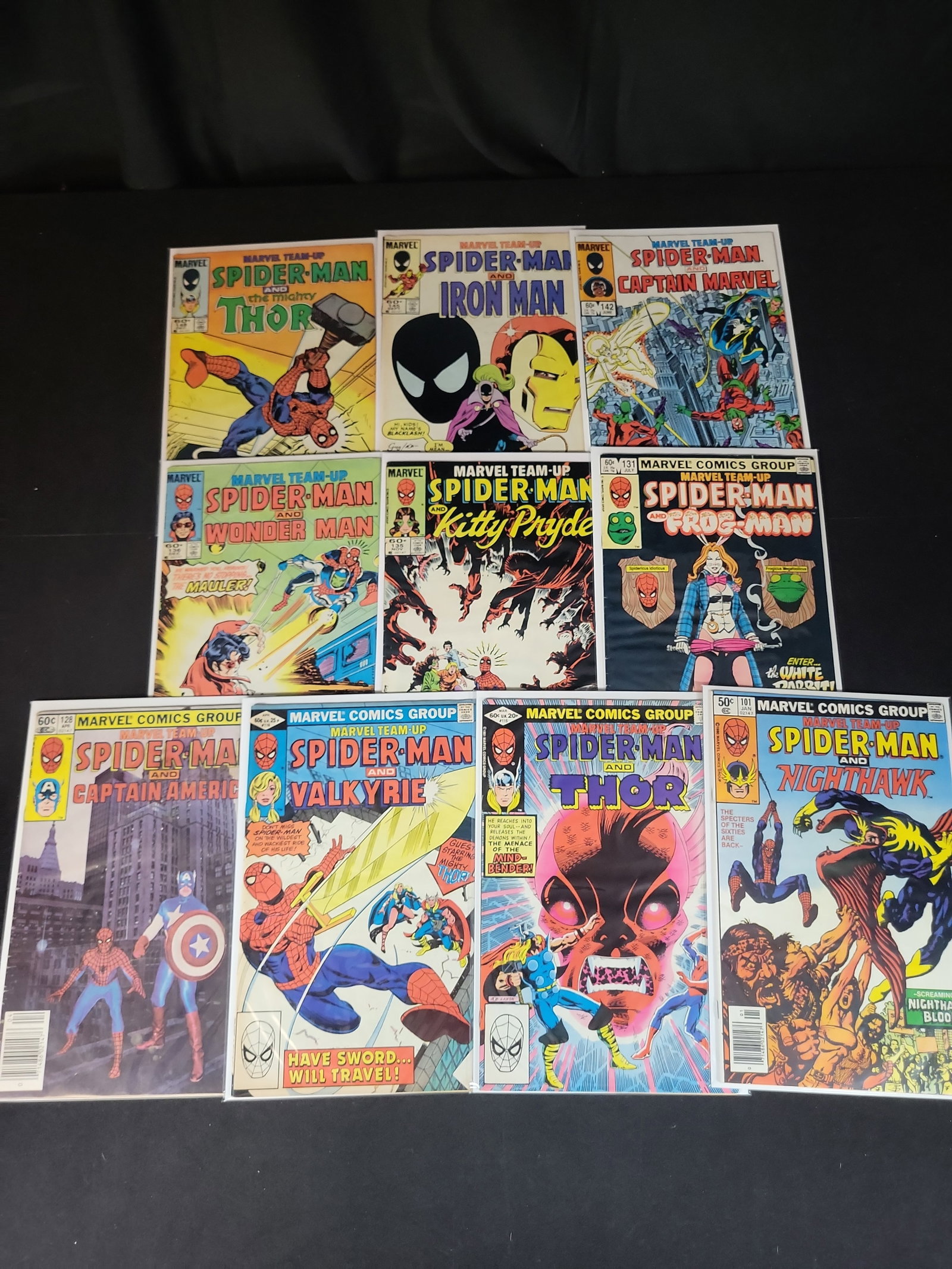 I02207 | A Collection of Ten Vintage Marvel Team-Up Comic Books Featuring Spider-Man (1 of 3)