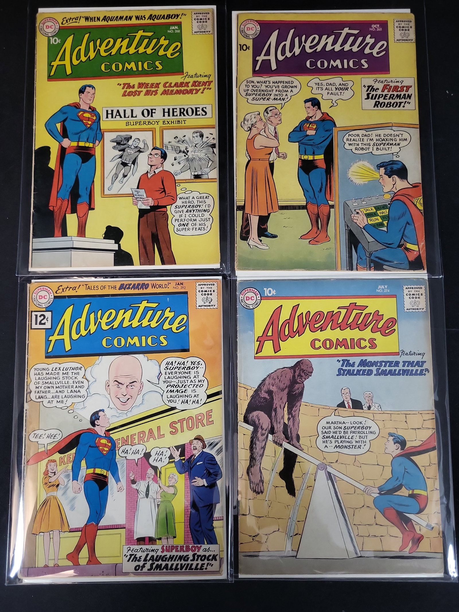 I02253 | A Lot of Four Adventure Comics Silver Age Superboy Issues 265 268 274 292 DC Comics (1 of 5)