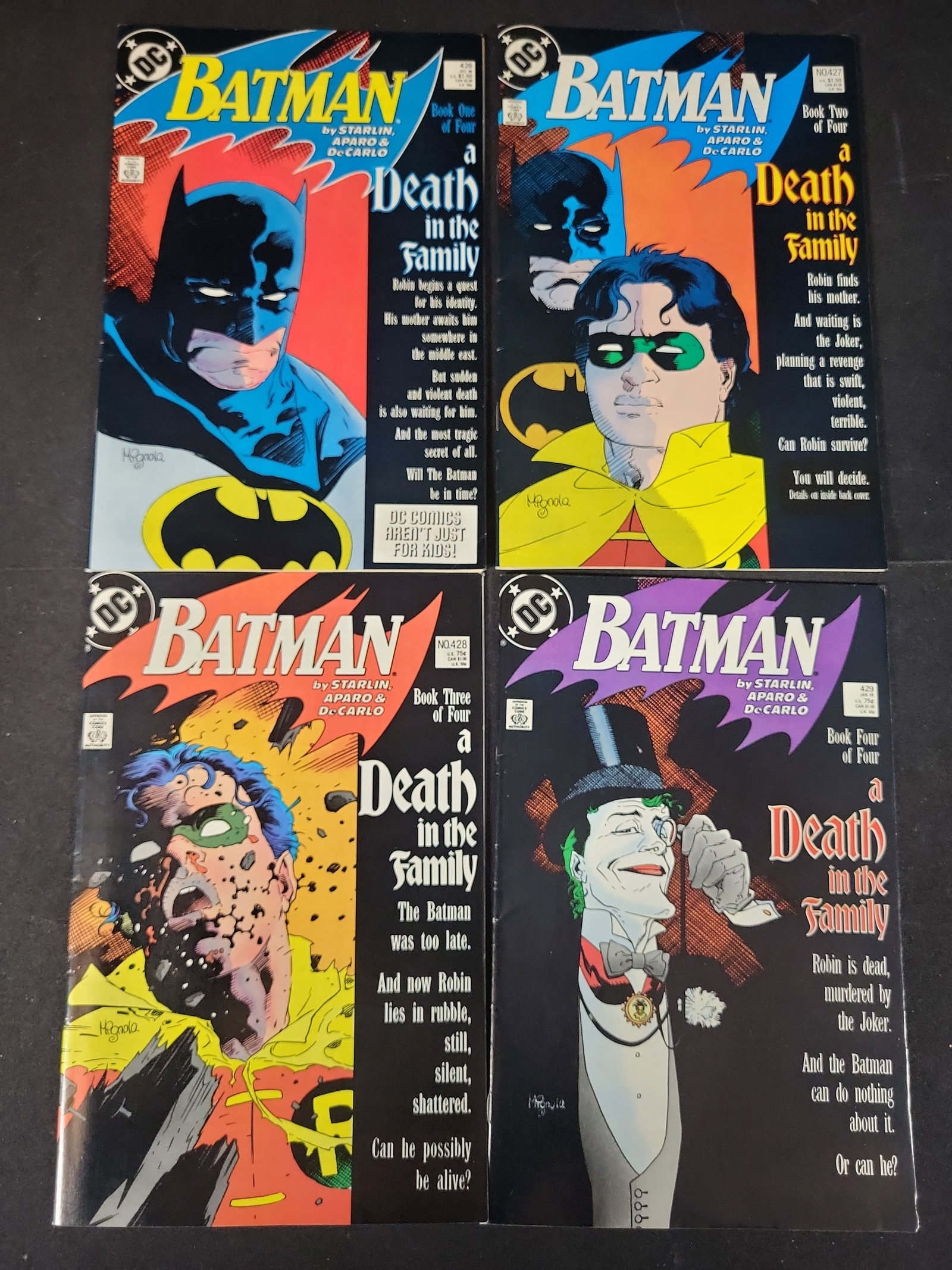 I02284 | A Set of Four Batman Comics, A Death in the Family Storyline, Issues 426-429 (1 of 1)