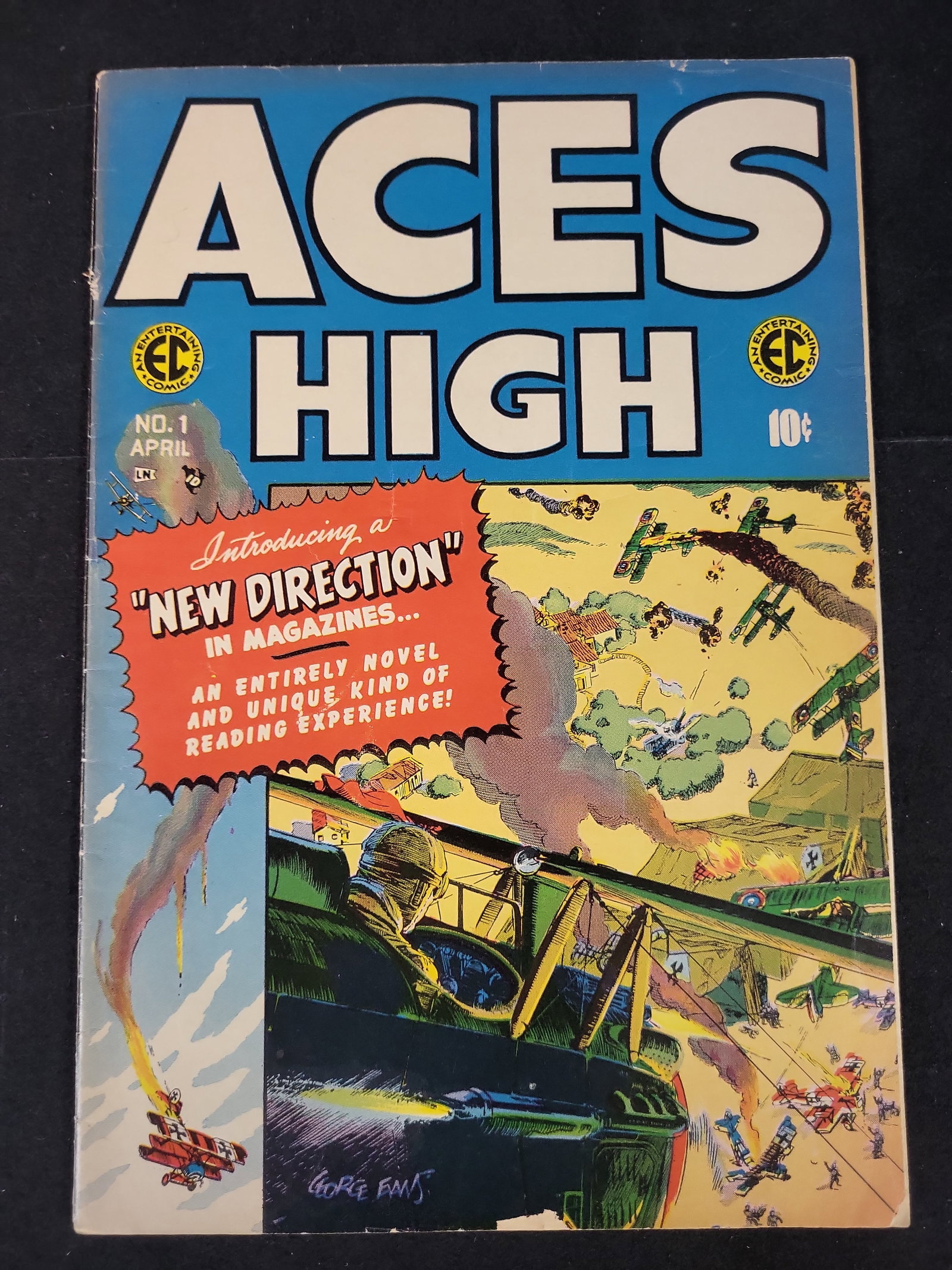 I02302 | Aces High No. 1 April 1955 EC Comics George Evans Cover (1 of 3)