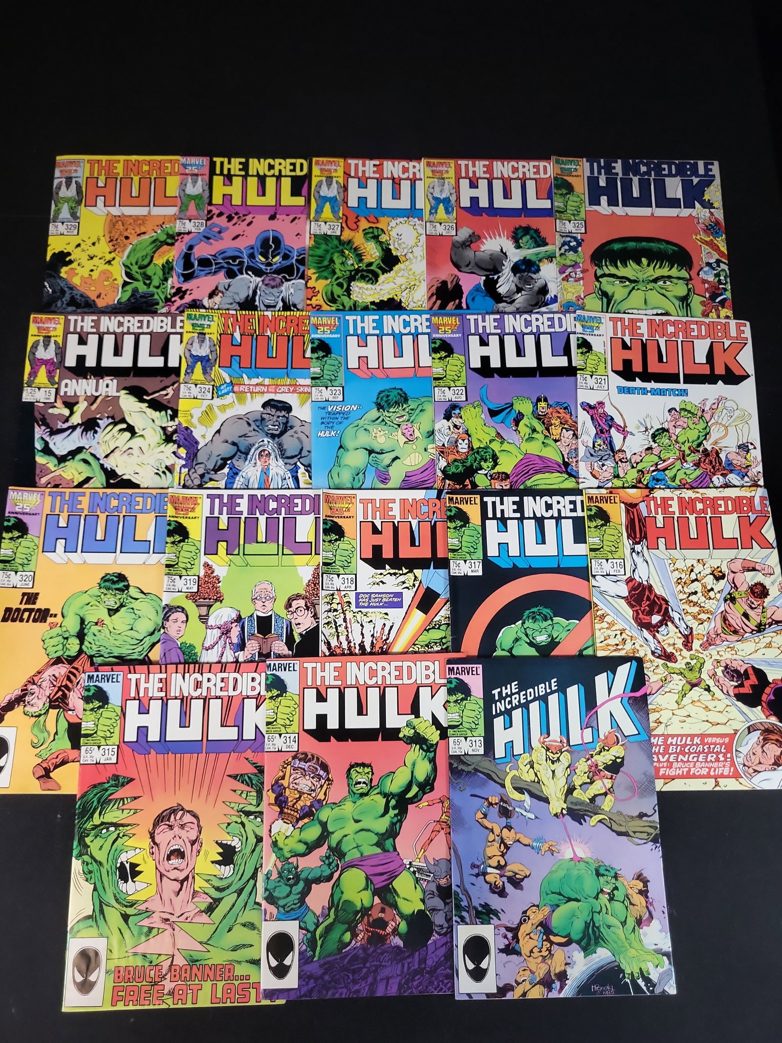 I02388 | 18 The Incredible Hulk Marvel Comic Books Issues 313-329 and Annual 15 (1 of 8)