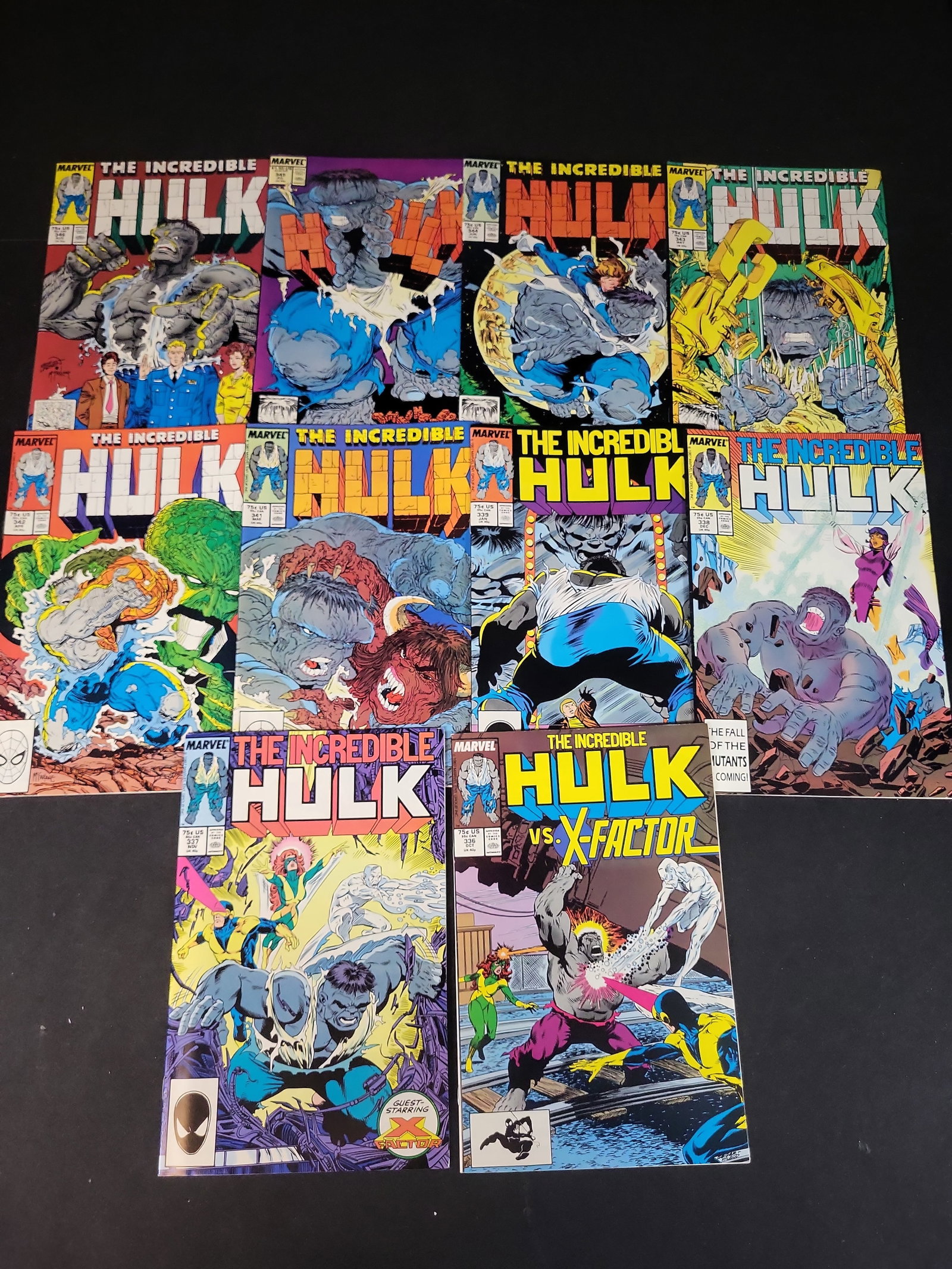 I02390 | A Collection of 10 Marvel Comics The Incredible Hulk Issues 336-346 Todd McFarlane Art (1 of 6)