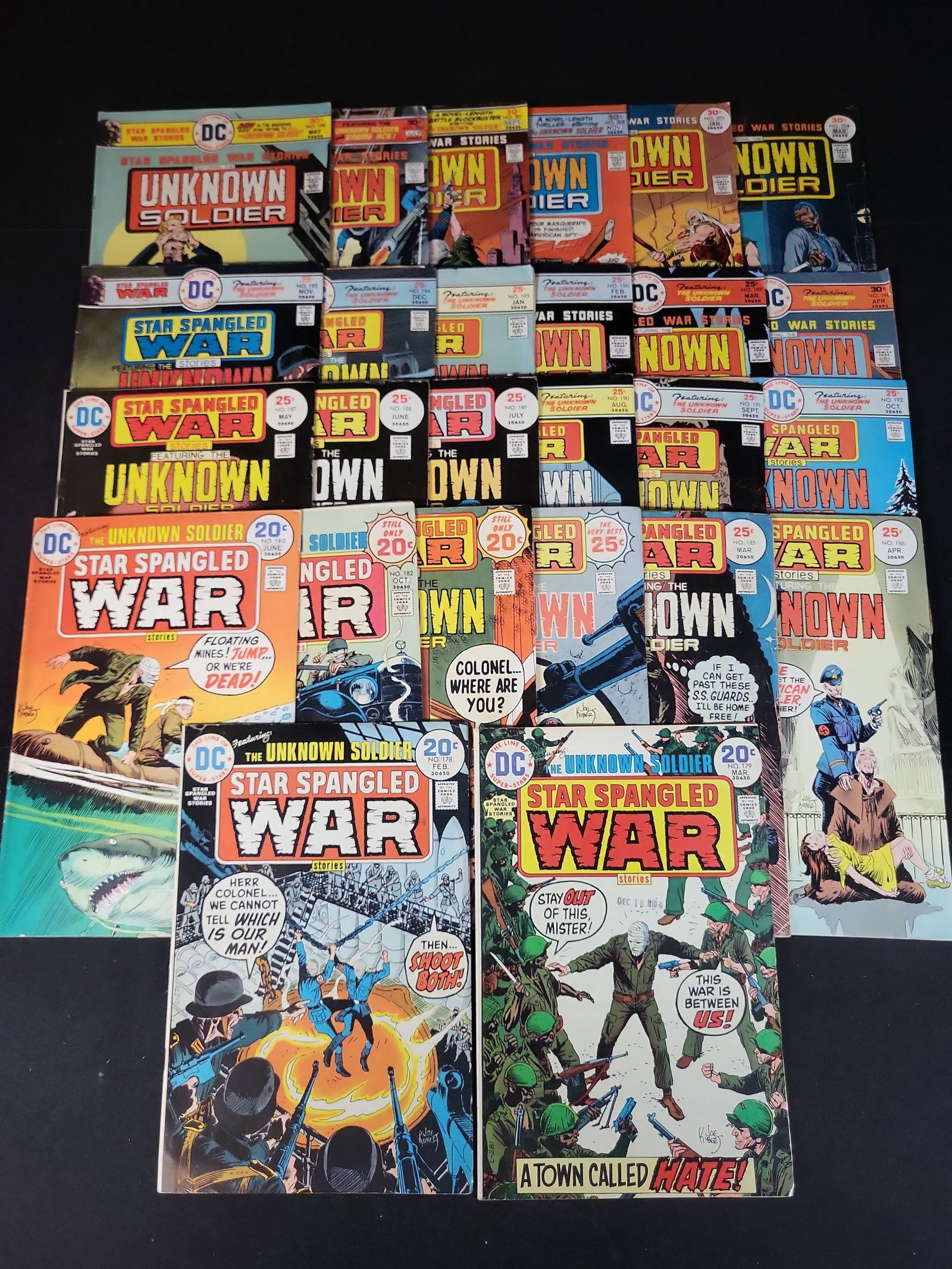 I02400 | A Collection of DC Comics Star Spangled War Stories and The Unknown Soldier Comic Books (1 of 8)