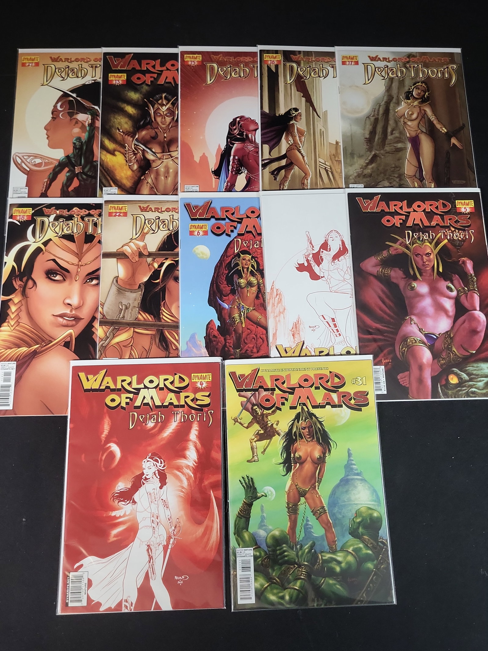 I02424 | A Collection of 12 Dynamite Entertainment Warlord of Mars and Dejah Thoris Comic Books (1 of 6)