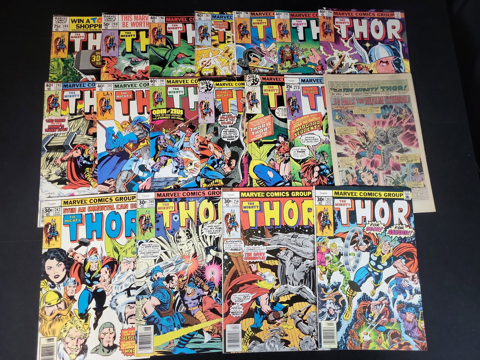 I02468 | A Collection of Seventeen Marvel Comics The Mighty Thor Bronze Age Issues and One Interior (1 of 5)