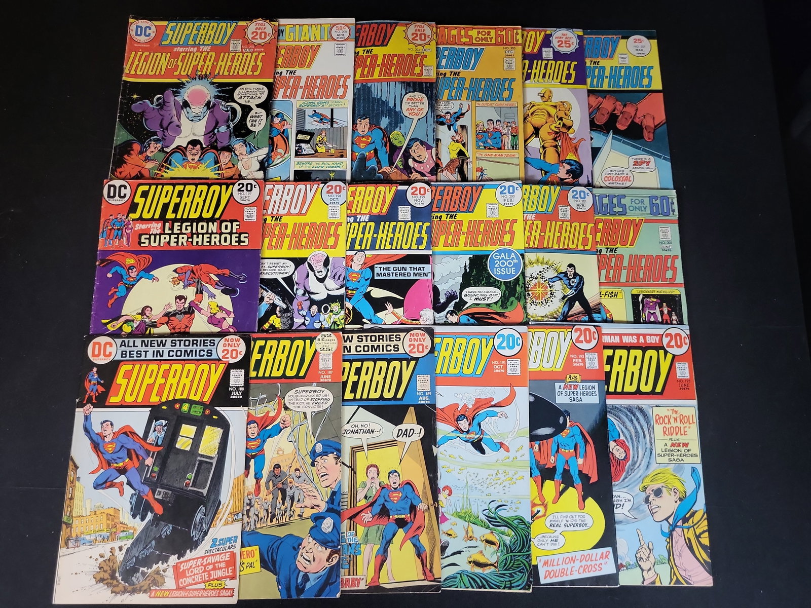 I02616 | Eighteen DC Comics Superboy and the Legion of Super-Heroes Comic Books, Issues 187-208 (1 of 5)