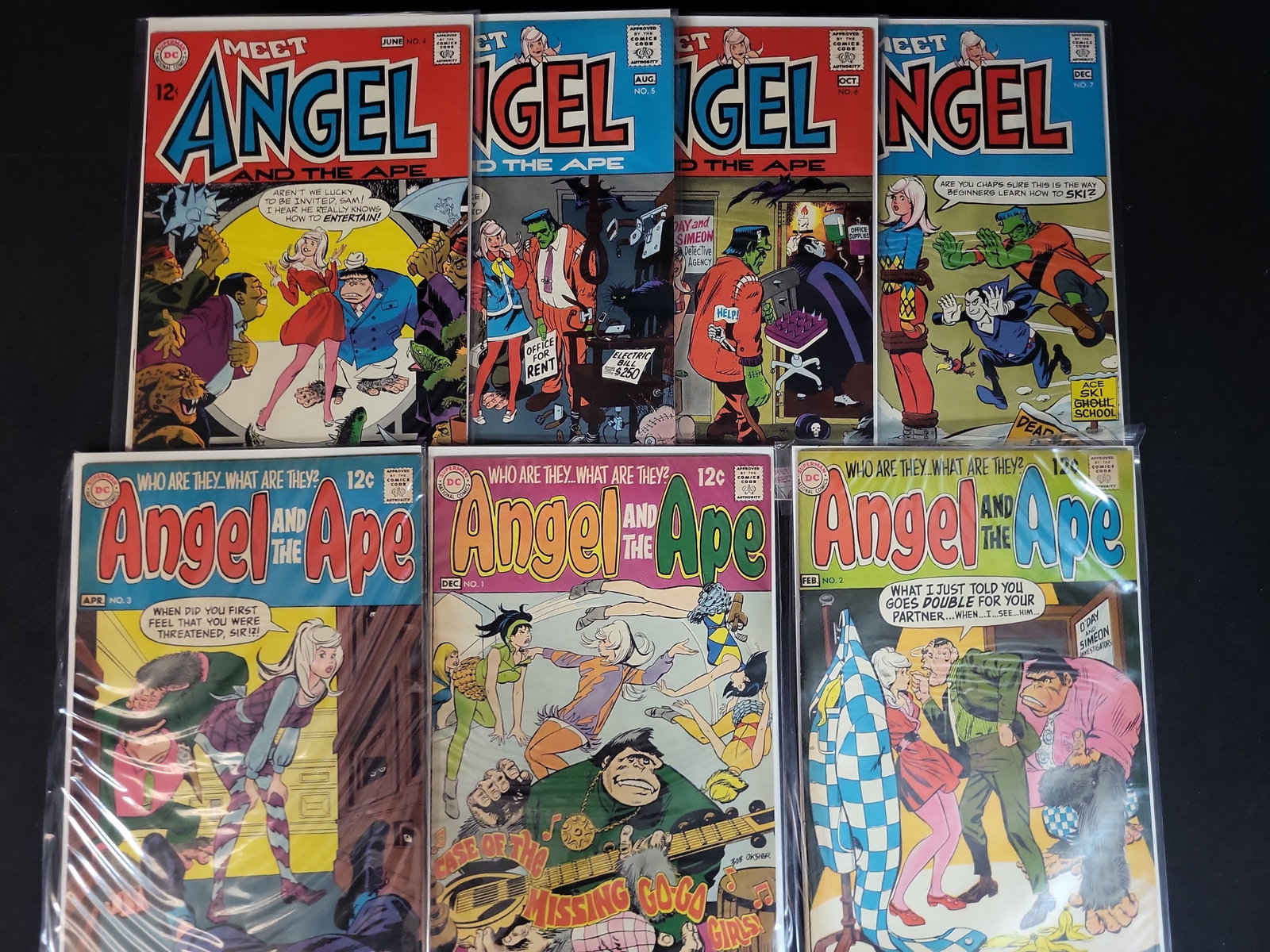 I02623 | A Collection of Seven DC Comics Angel and the Ape Silver Age Comic Books Issues 1-7 (1 of 5)