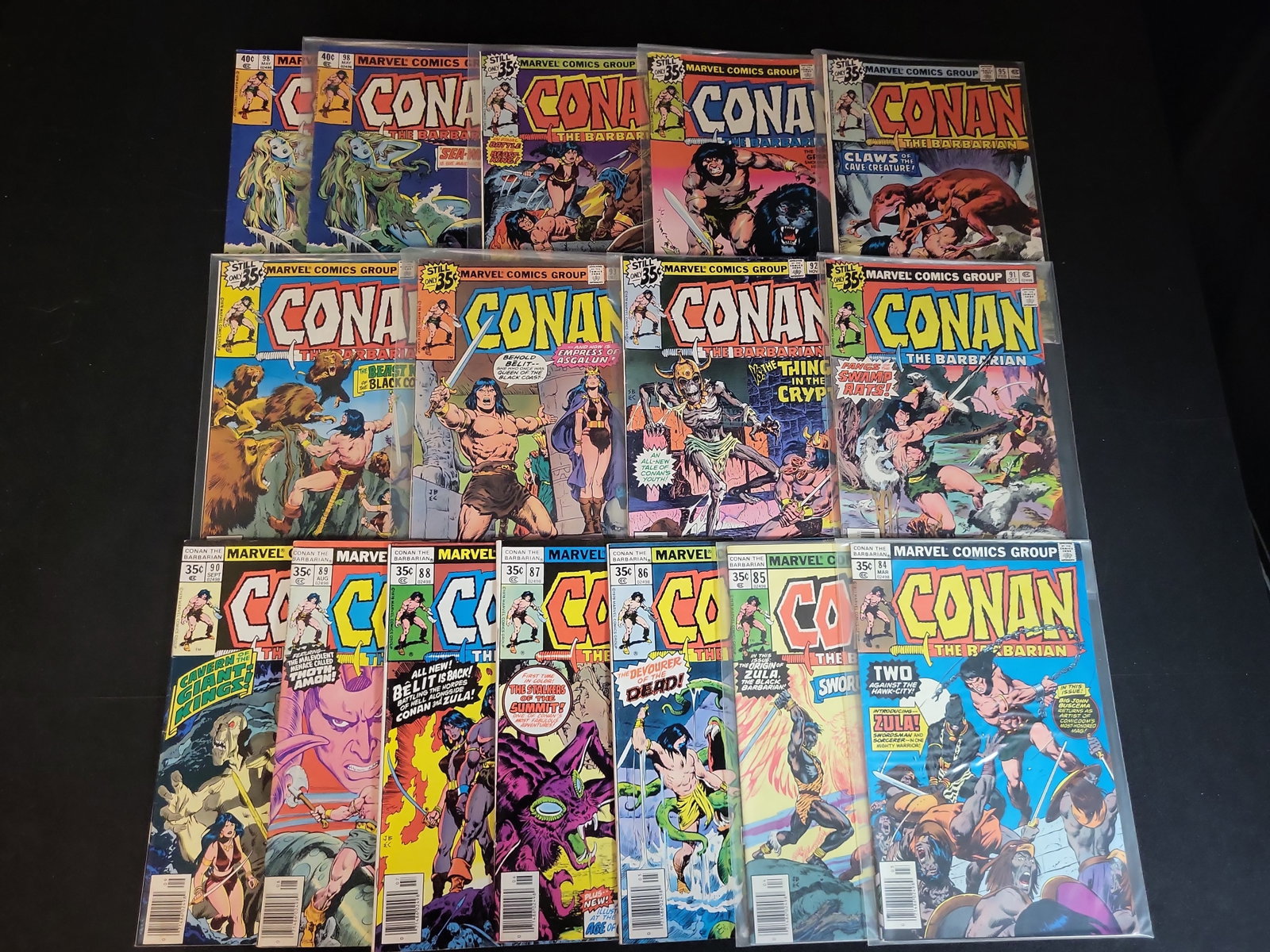 I02638 | A Collection of Sixteen Marvel Comics Conan the Barbarian Comic Books Issues 84-98 (1 of 5)