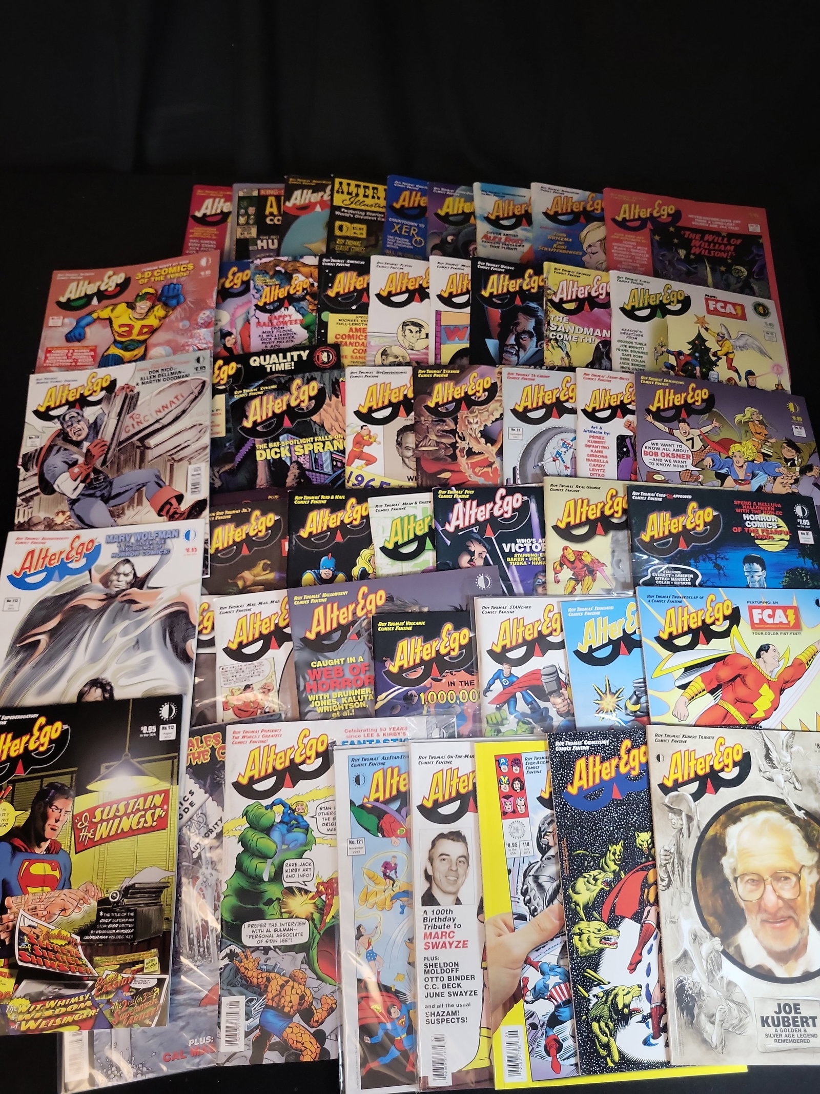 I02664 | A Collection of Approximately 45 to 50 Alter Ego Comics History Magazines by TwoMorrows (1 of 9)