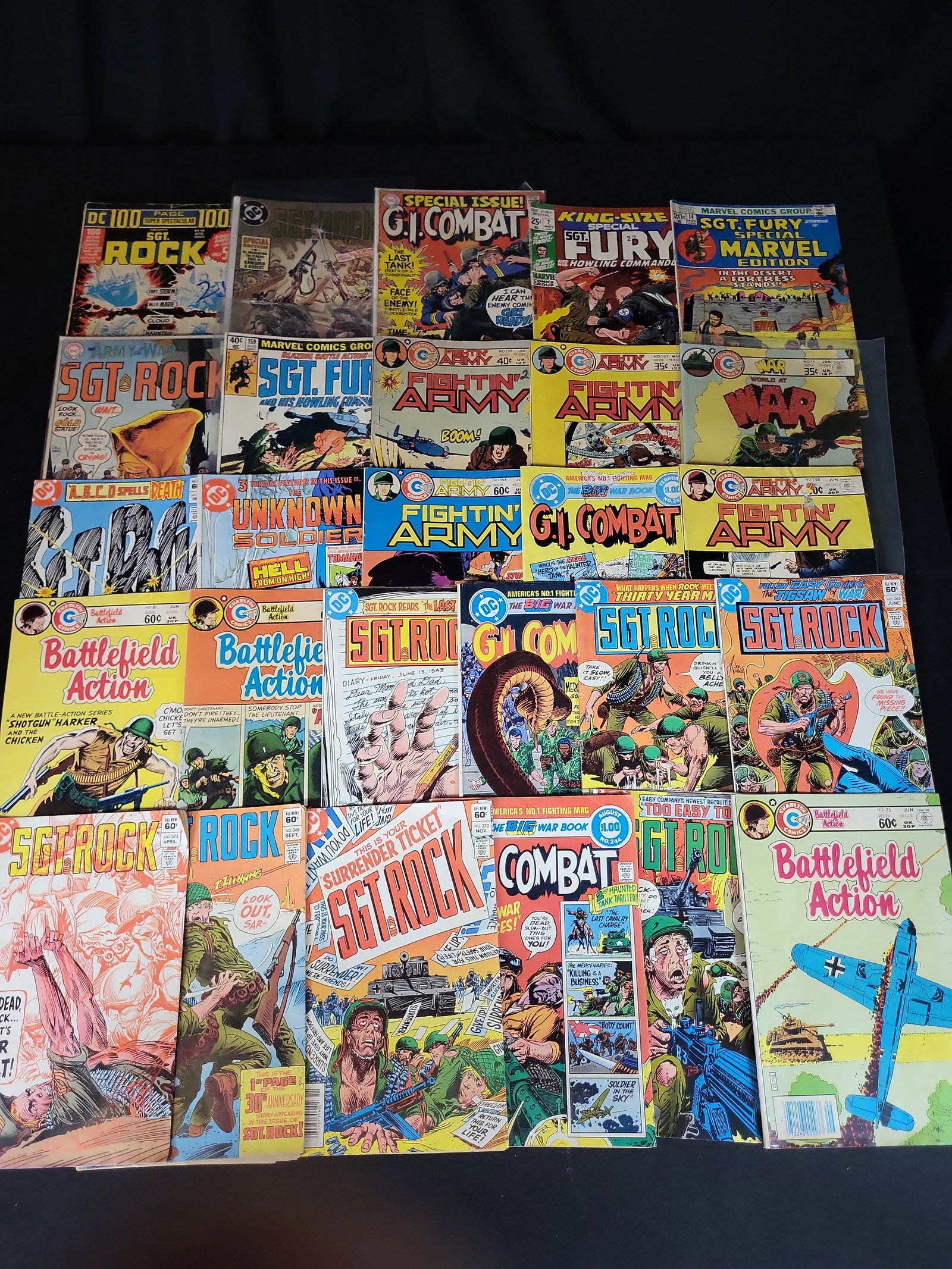 I02814 | A Collection of Approximately 27 Bronze Age War Comics Including DC, Marvel, and Charlton (1 of 7)