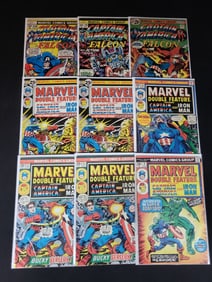 I02191 | A Collection of Nine Marvel Comic Books Featuring Captain America and Iron Man, 1974-1978