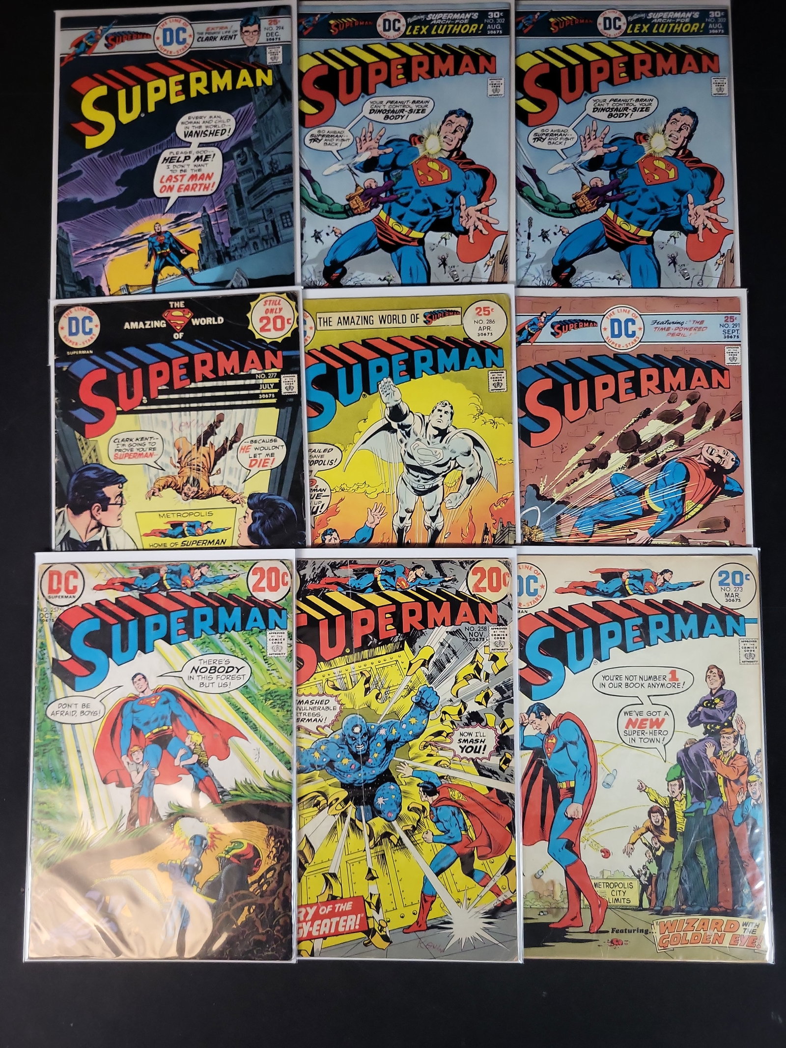 I02172 | Nine DC Comics Superman Bronze Age Comic Books (1 of 4)