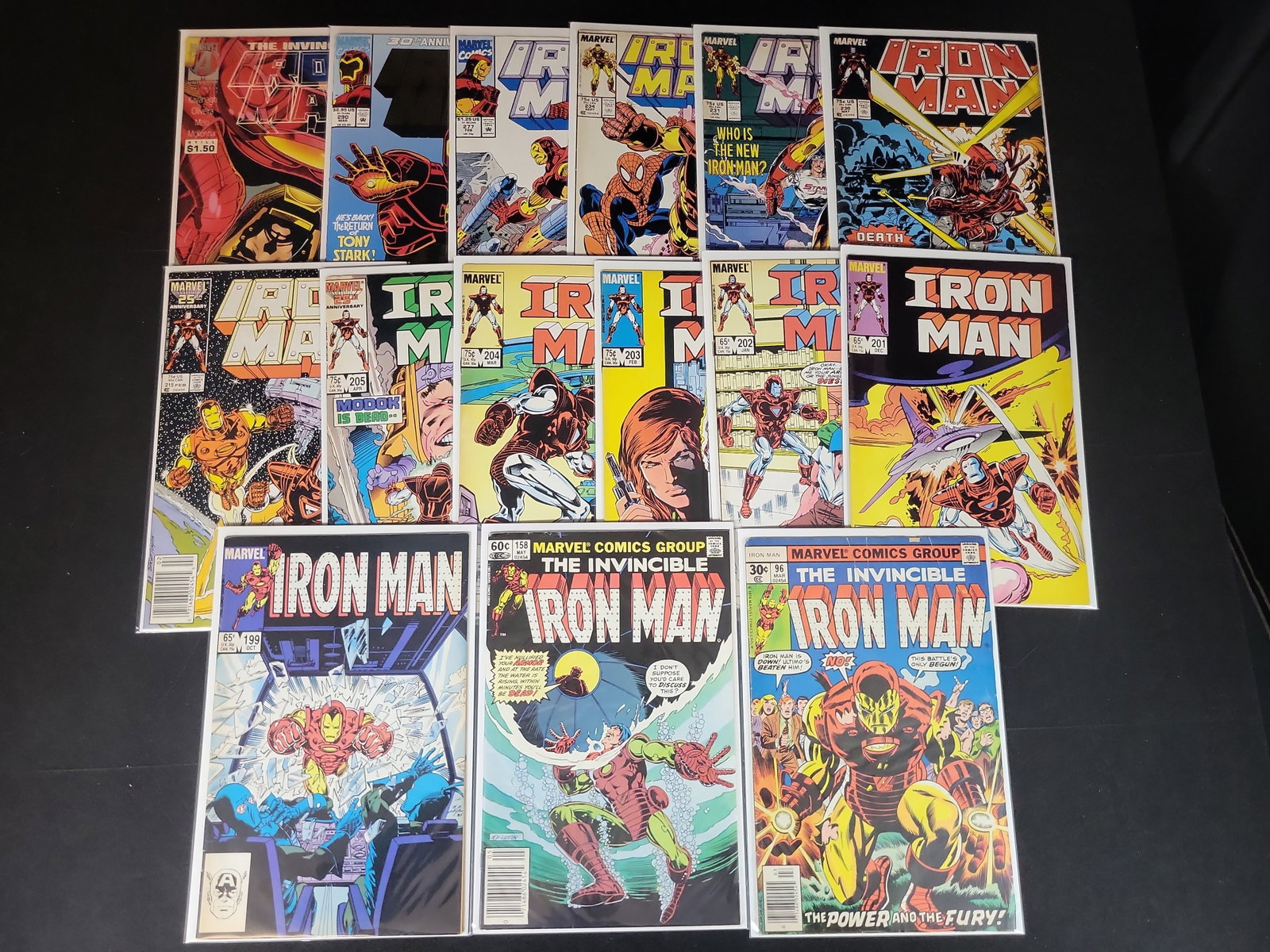 I02229 | A Collection of 15 Vintage Marvel Iron Man Comic Books, Bronze Age to 1990s (1 of 6)