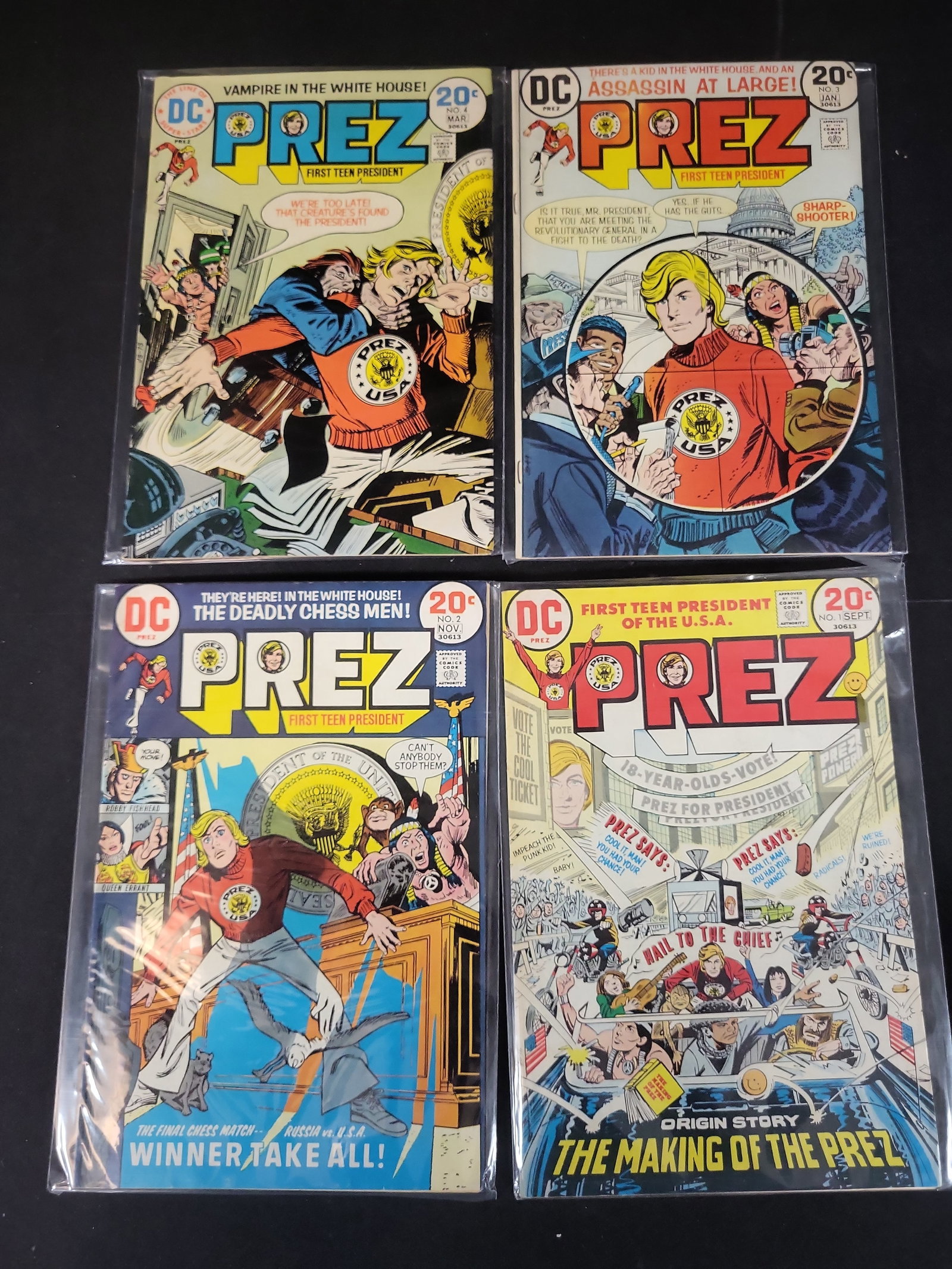 I02246 | A Set of Four DC Comics Prez First Teen President Issues 1-4 (1 of 3)