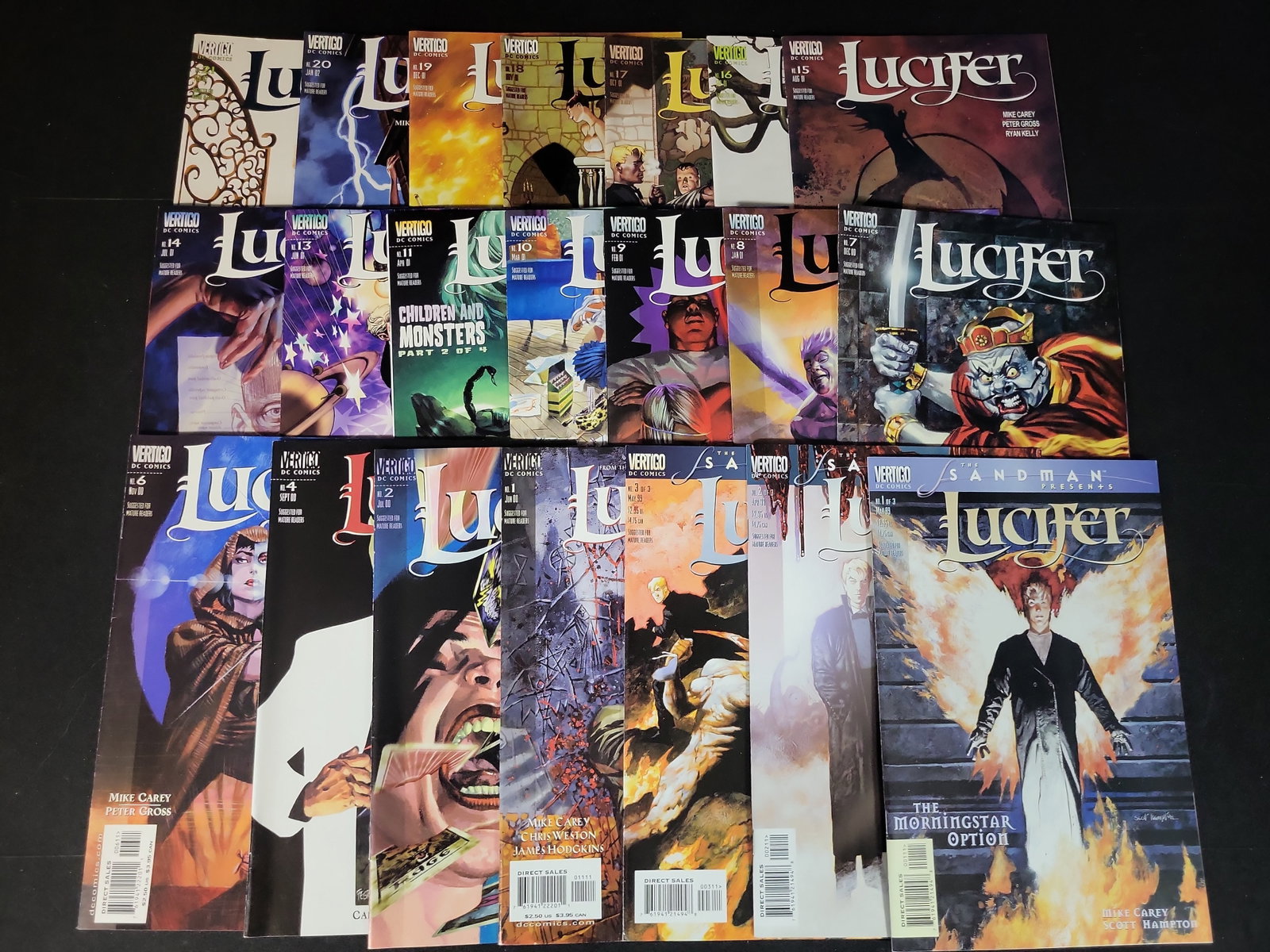 I02282 | Collection of 21 Vertigo DC Comics Lucifer Series Issues Including The Sandman Presents (1 of 5)