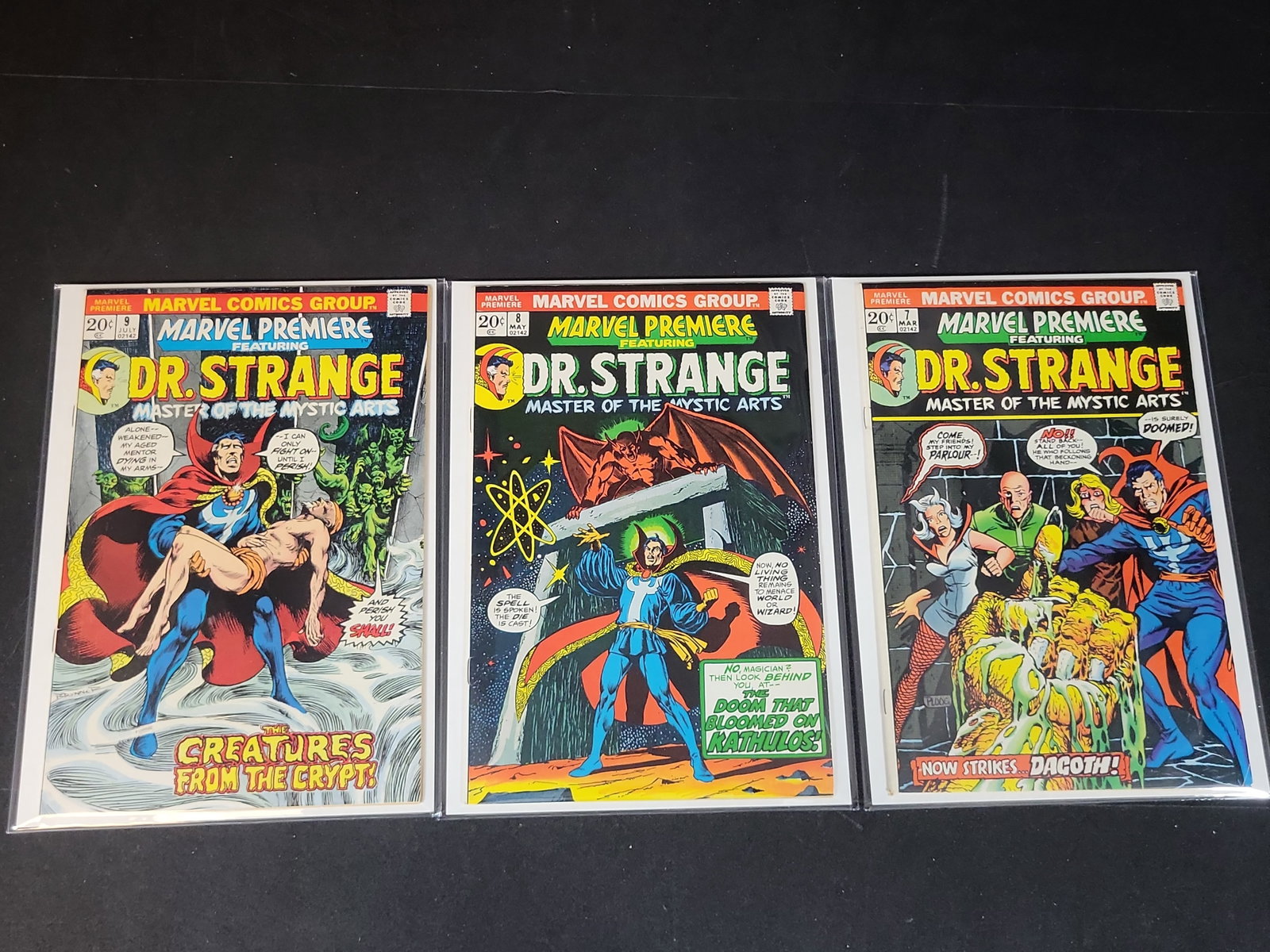 I02320 | Three Marvel Premiere Bronze Age Comics Featuring Dr. Strange Issues 7 8 and 9 (1 of 3)