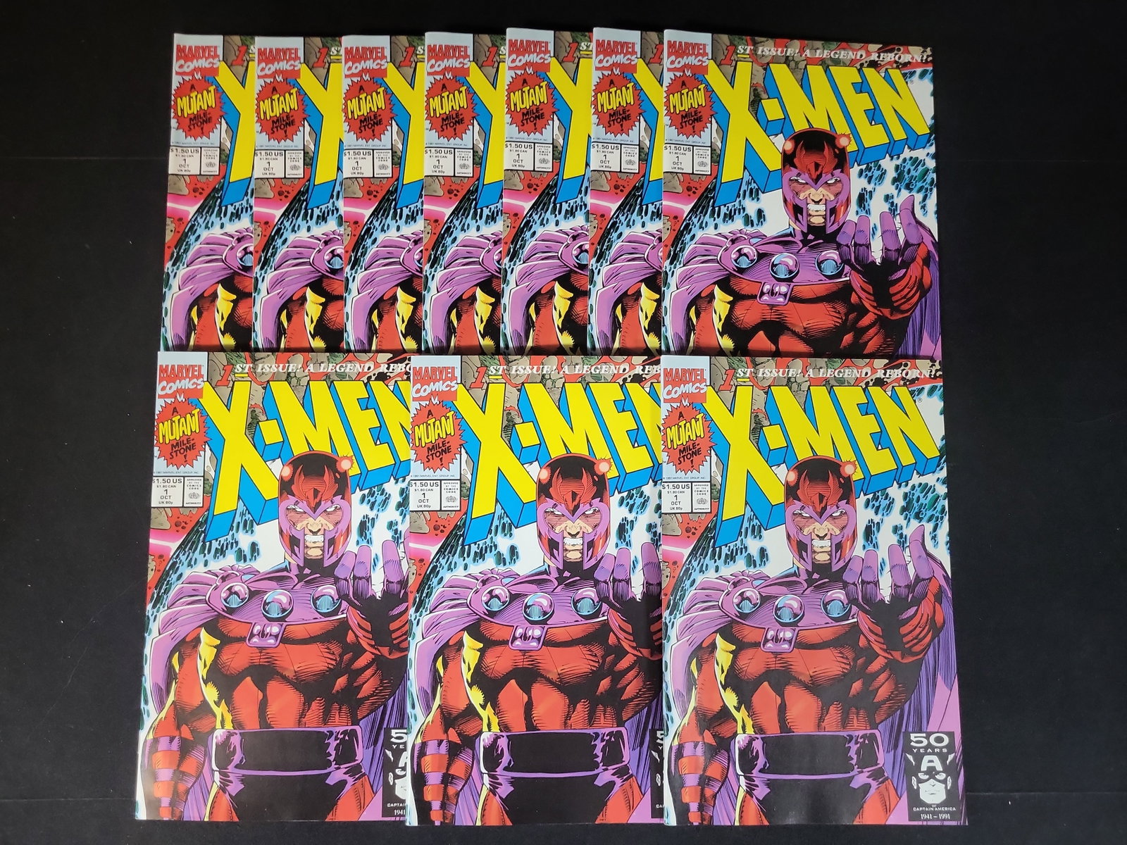 I02481 | Ten Copies of X-Men #1 Magneto Variant Cover Marvel Comics 1991 (1 of 3)