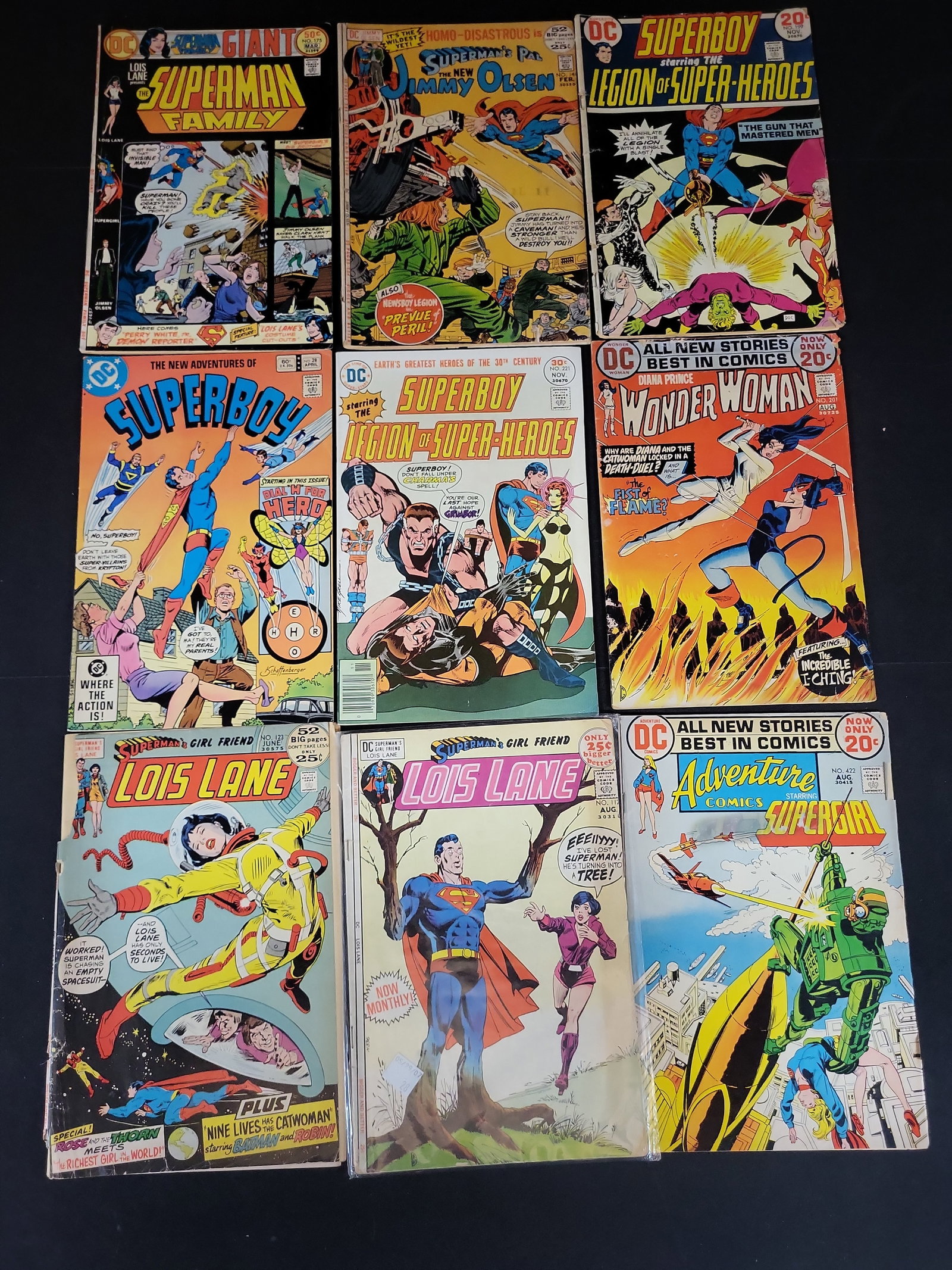 I02804 | A Collection of Nine Vintage DC Bronze Age Comic Books Featuring Superboy Wonder Woman and (1 of 4)