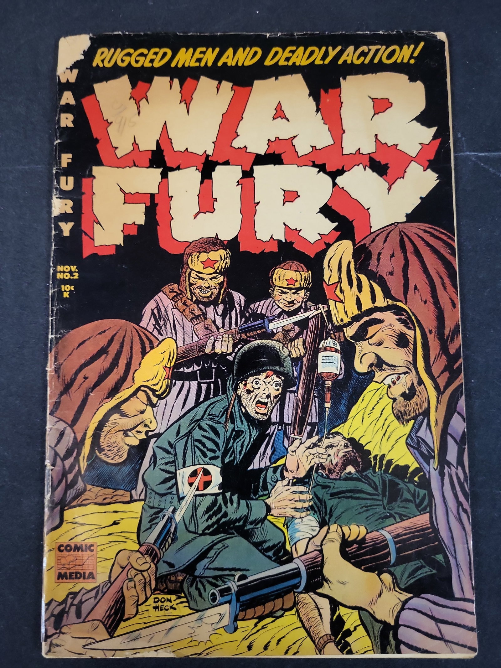 I02818 | War Fury No. 2 November 1952 Comic Media Don Heck Cover (1 of 2)