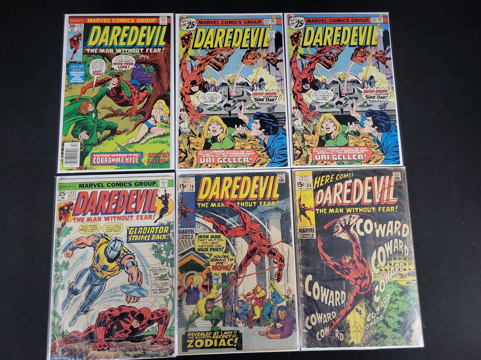 I02103 | A Collection of Six Marvel Daredevil Comic Books Issues 55-142 (1969-1977) (1 of 4)