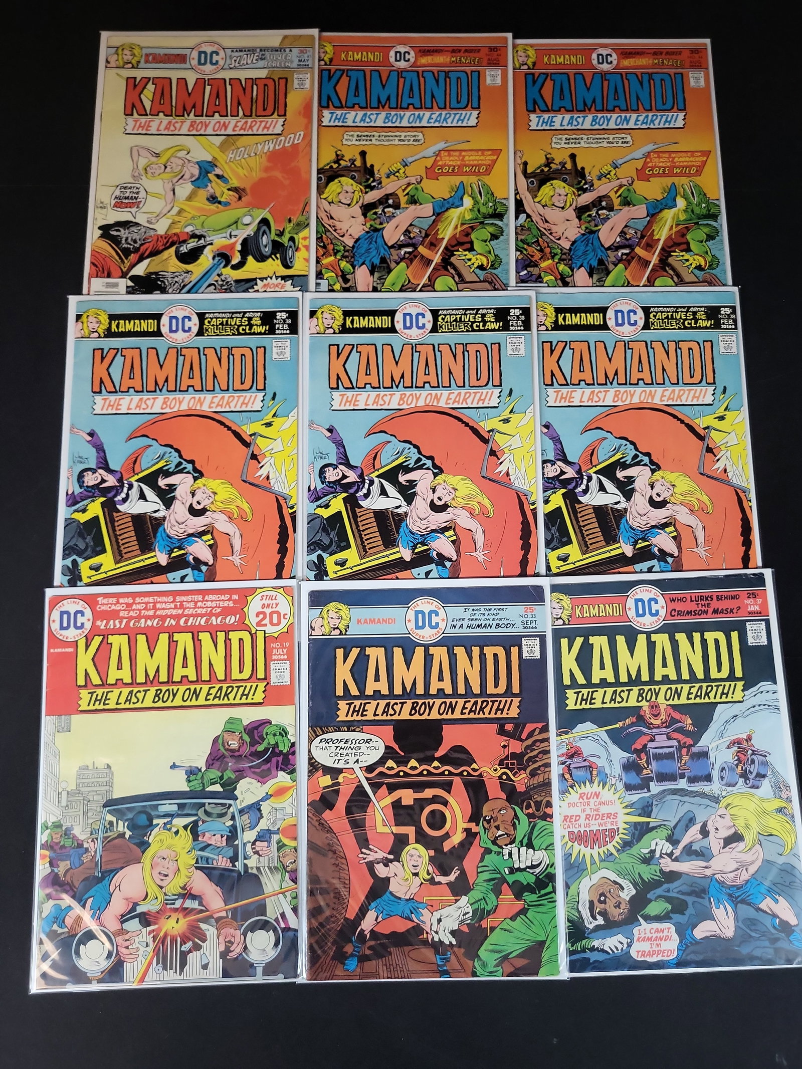 I02181 | Nine DC Comics Kamandi: The Last Boy on Earth Bronze Age Comic Books (1 of 4)
