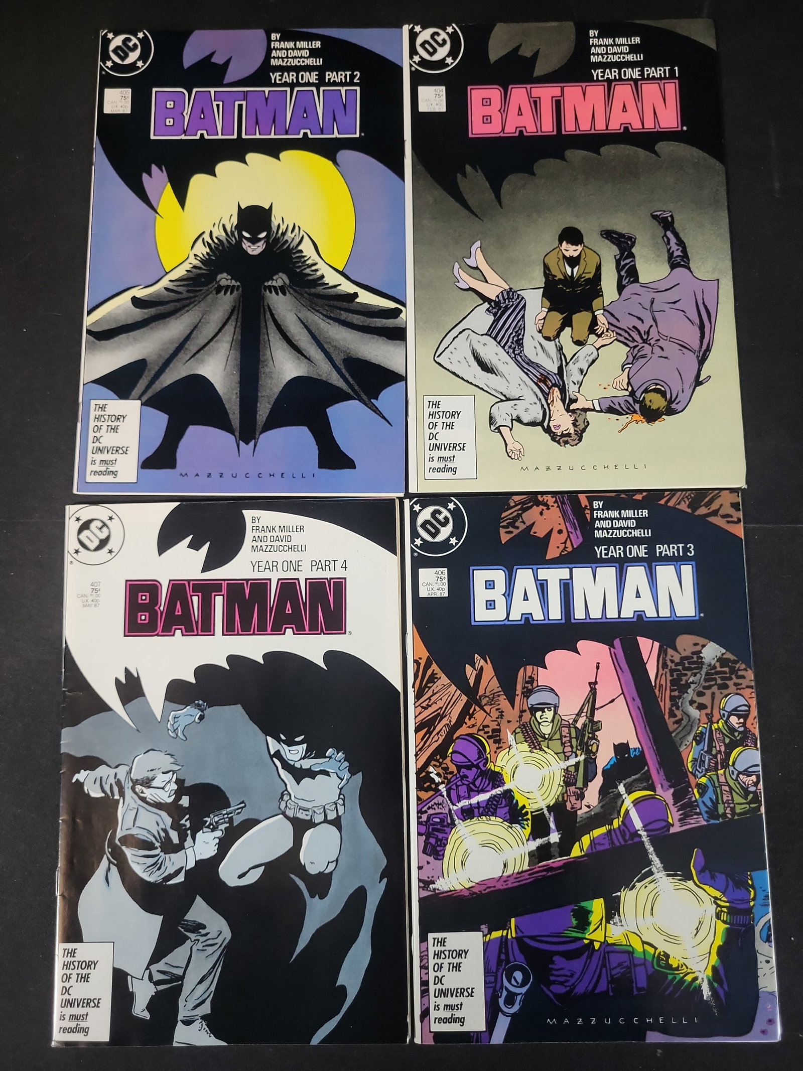 I02268 | Batman Issues 404-407 Complete Year One Story Arc Set DC Comics 1987 (1 of 3)