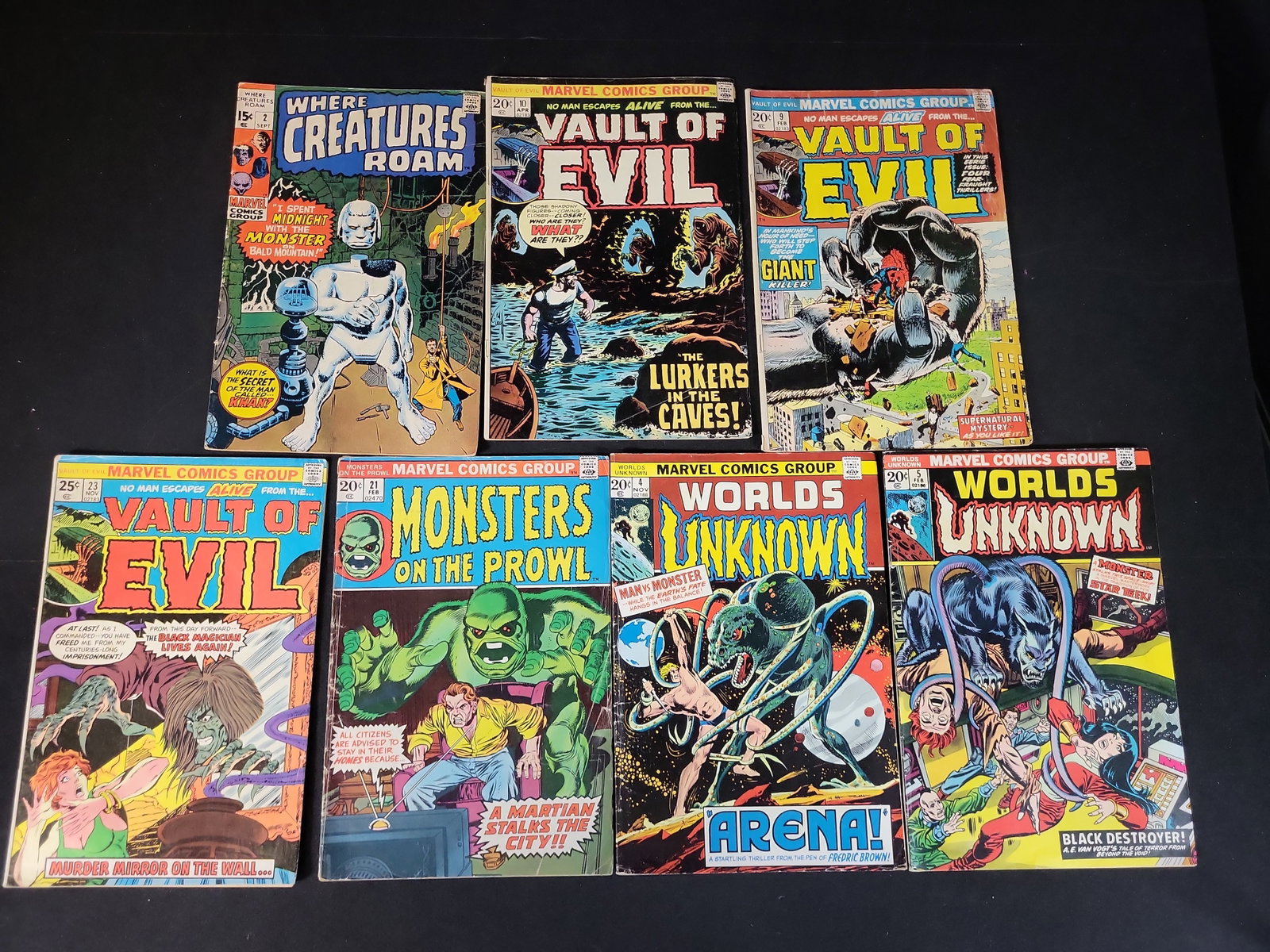 I02311 | Collection of Seven Marvel Comics Bronze Age Horror and Science Fiction Anthology Titles (1 of 4)