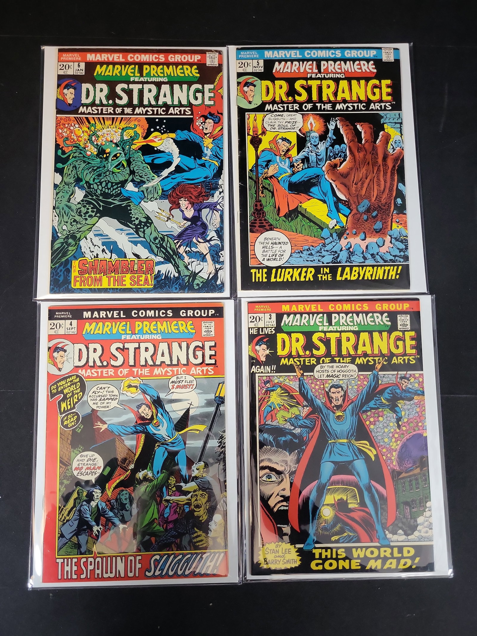 I02319 | Four Marvel Premiere Featuring Dr. Strange Comic Books Issues 3, 4, 5, and 6 (1 of 3)