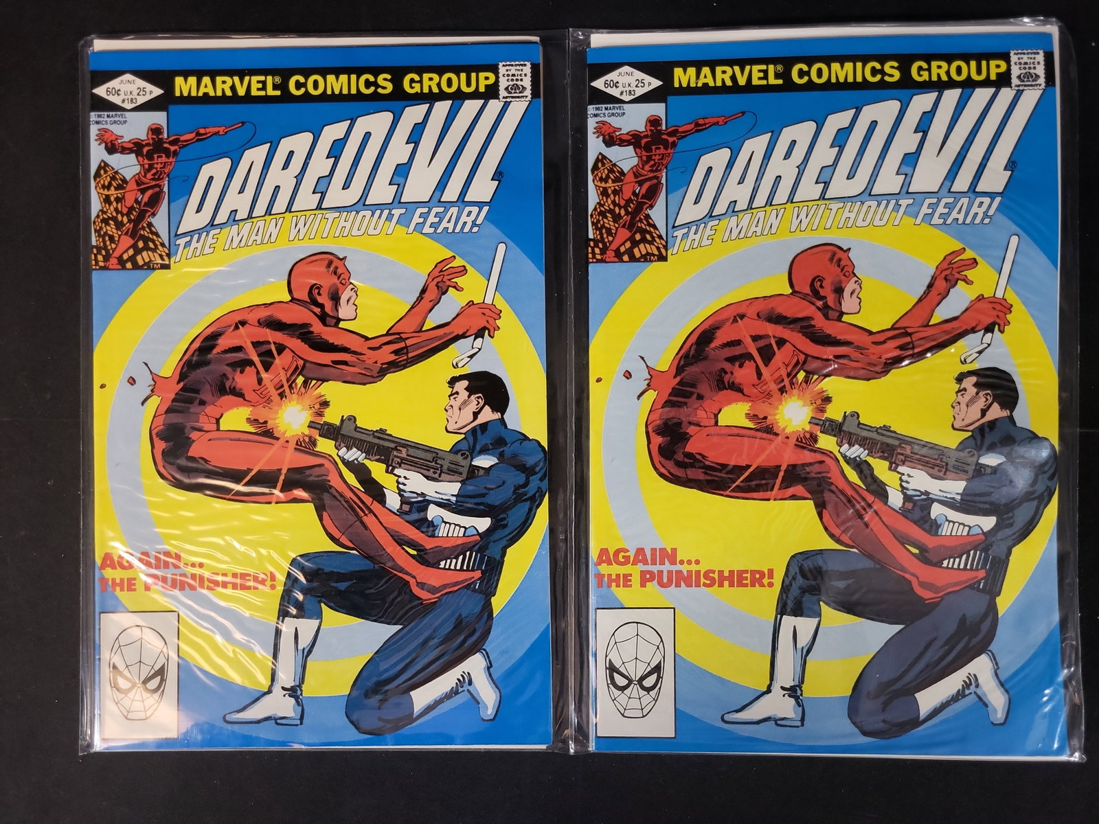 I02380 | A Pair of Daredevil #183 Marvel Comics (1982) Direct Market Editions (1 of 3)