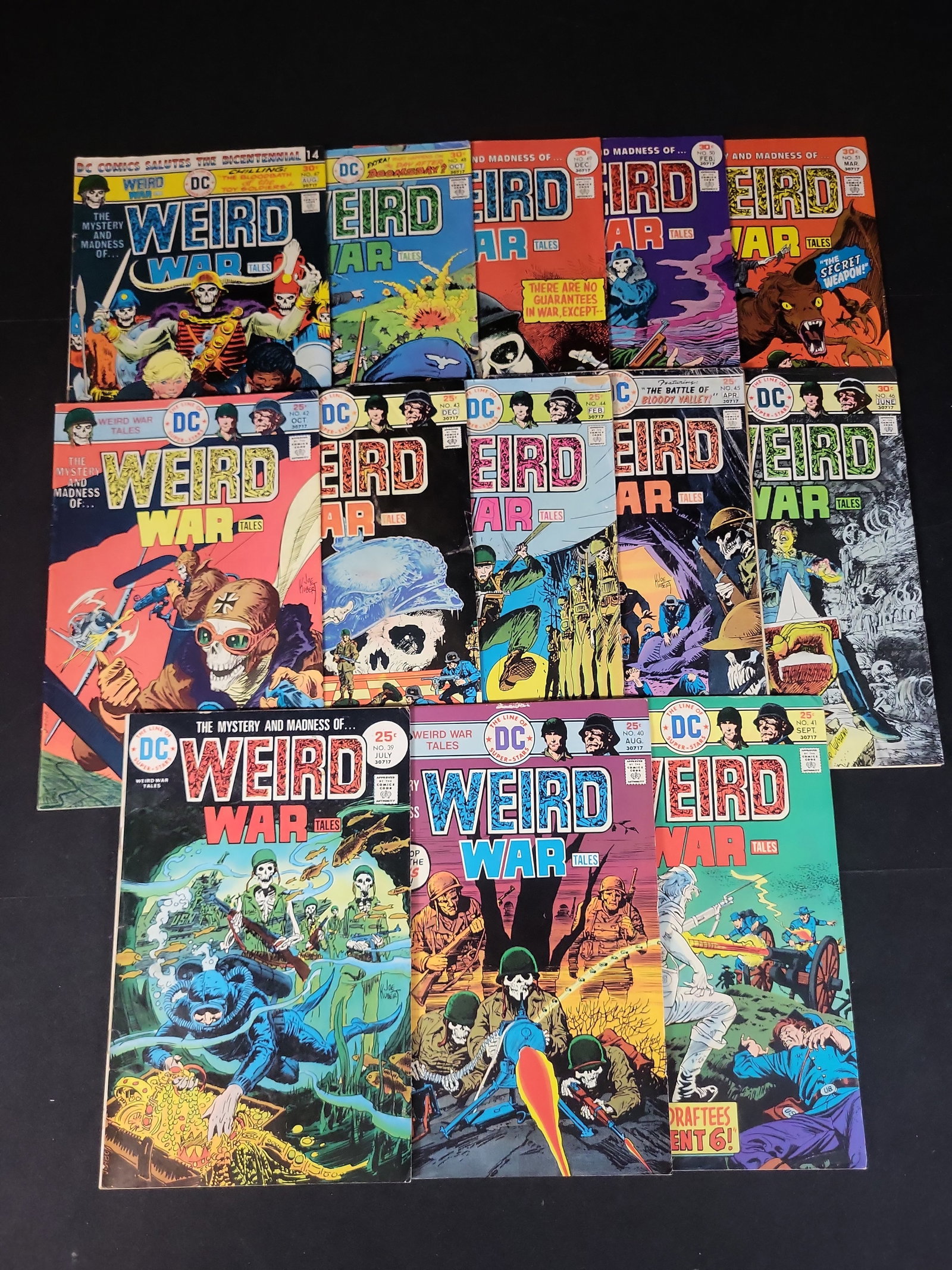 I02381 | A Collection of Thirteen Weird War Tales Comic Books, DC Comics, 1975-1977 (1 of 6)