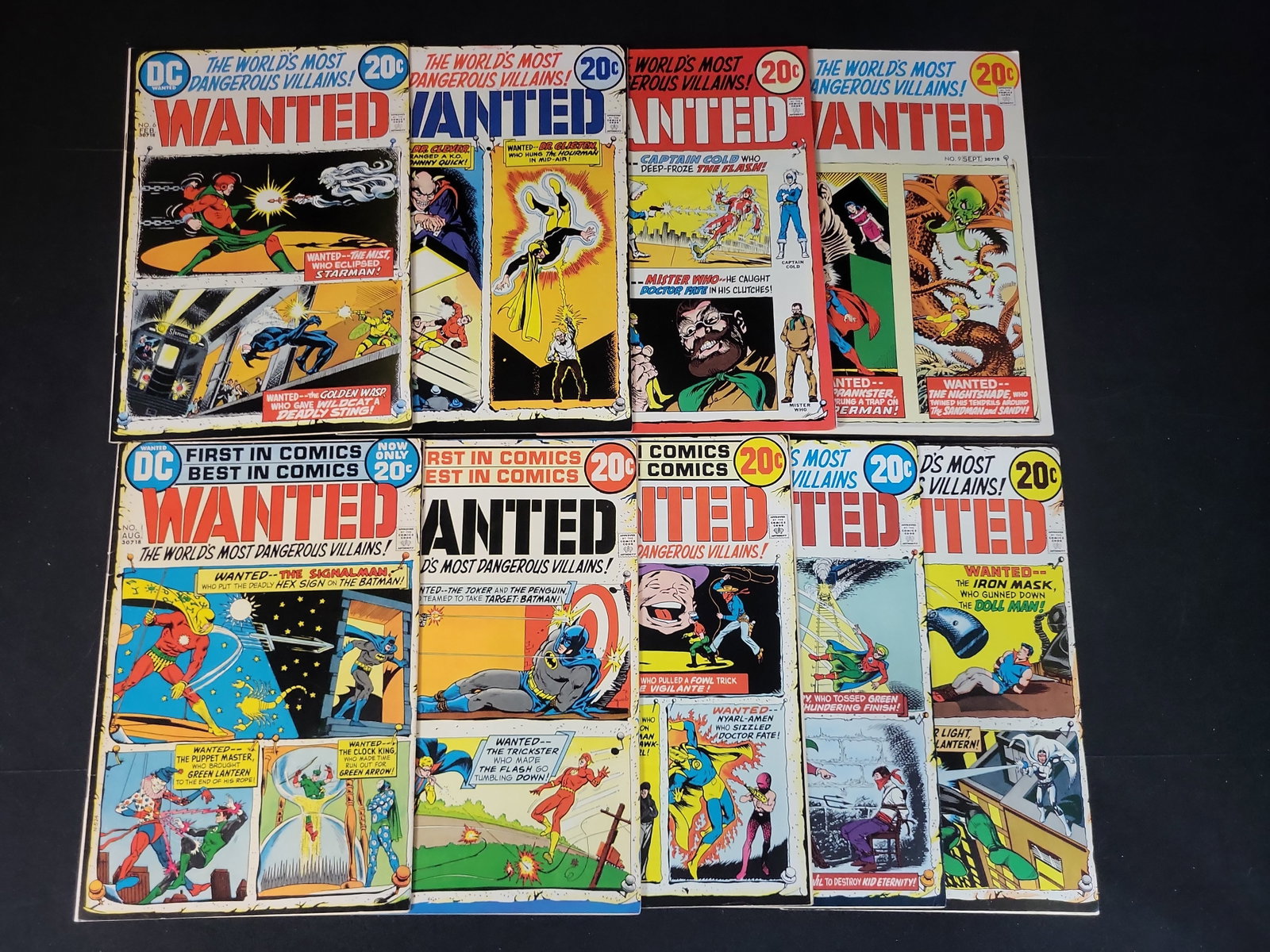 I02396 | A Collection of Nine DC Comics Wanted: The World's Most Dangerous Villains! Issues (1 of 5)
