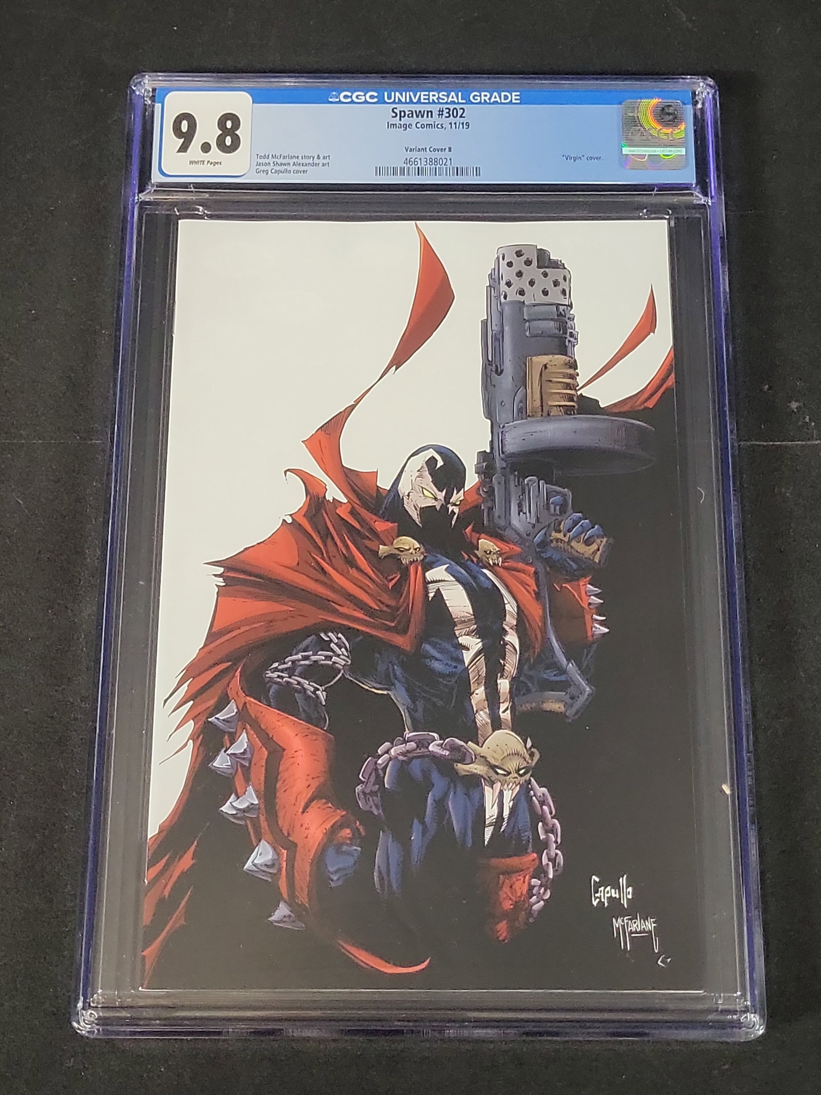 I02519 | Image Comics Spawn #302 Variant Cover B Virgin Edition CGC 9.8 White Pages (1 of 5)