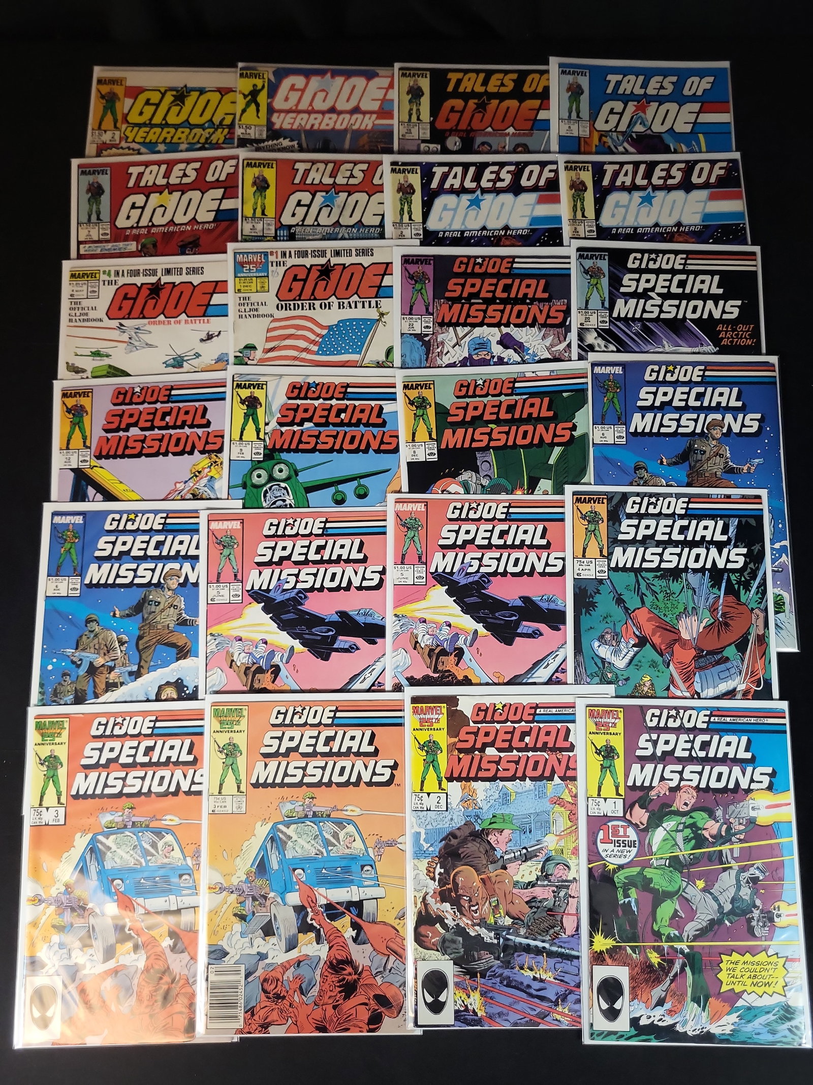 I02185 | A Collection of 25 Marvel G.I. Joe Comic Books Including Special Missions and Supplemental (1 of 4)