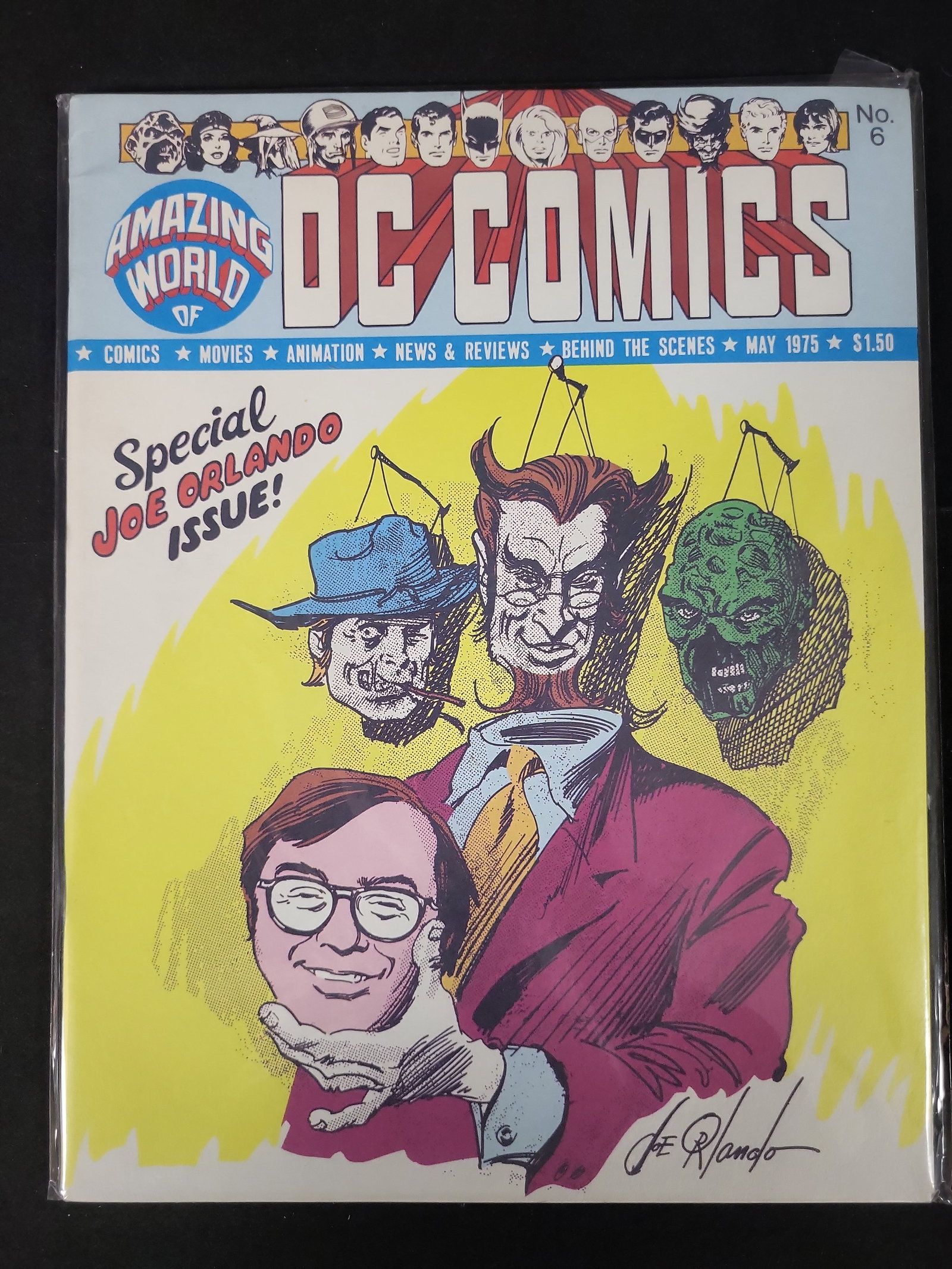 I02308 | The Amazing World of DC Comics No. 6, May 1975, Signed by Joe Orlando (1 of 1)