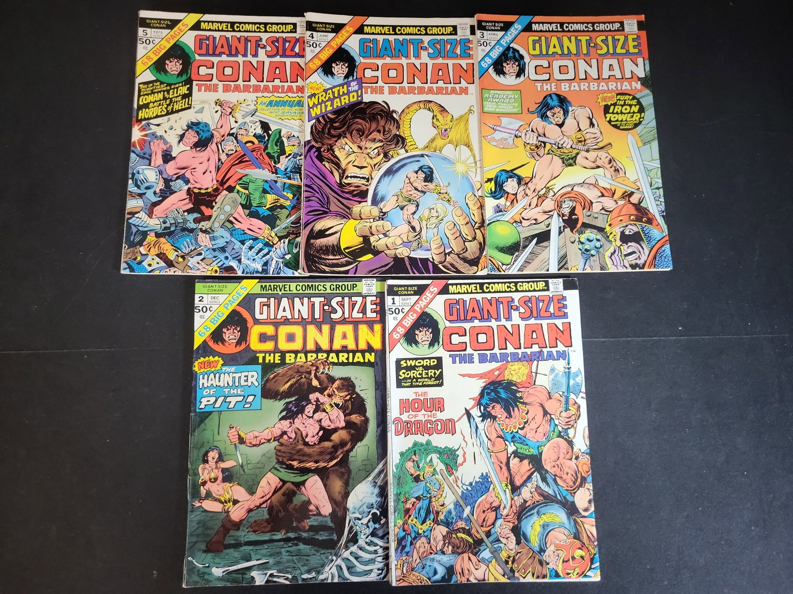 I02636 | A Collection of Five Marvel Comics Giant-Size Conan the Barbarian Issues 1-5 (1 of 4)