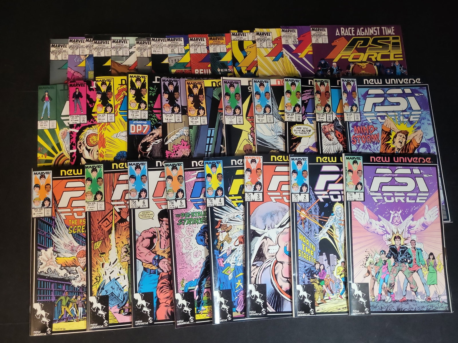 I02776 | A Complete Run of Marvel Comics Psi-Force Vol. 1 with Duplicate Issue 1 and Graphic Novel (1 of 5)