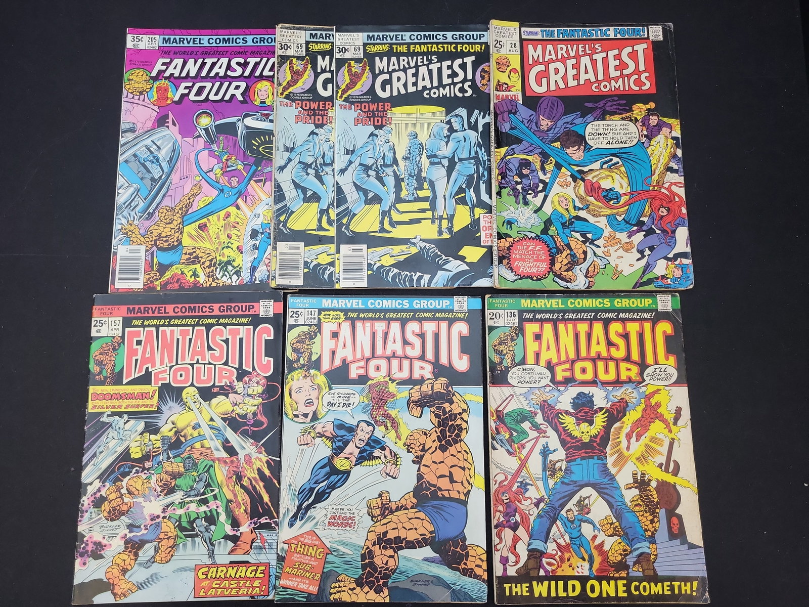 I02076 | Seven Vintage Marvel Comic Books Featuring Fantastic Four, 1971-1979 (1 of 7)
