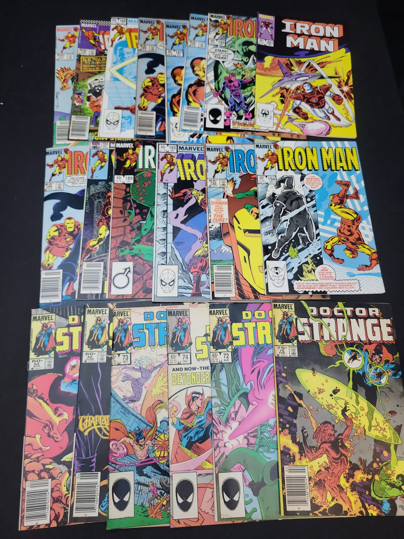 I02086 | A Collection of 20 Marvel Comic Books Featuring Iron Man and Doctor Strange 1982-1986 (1 of 4)