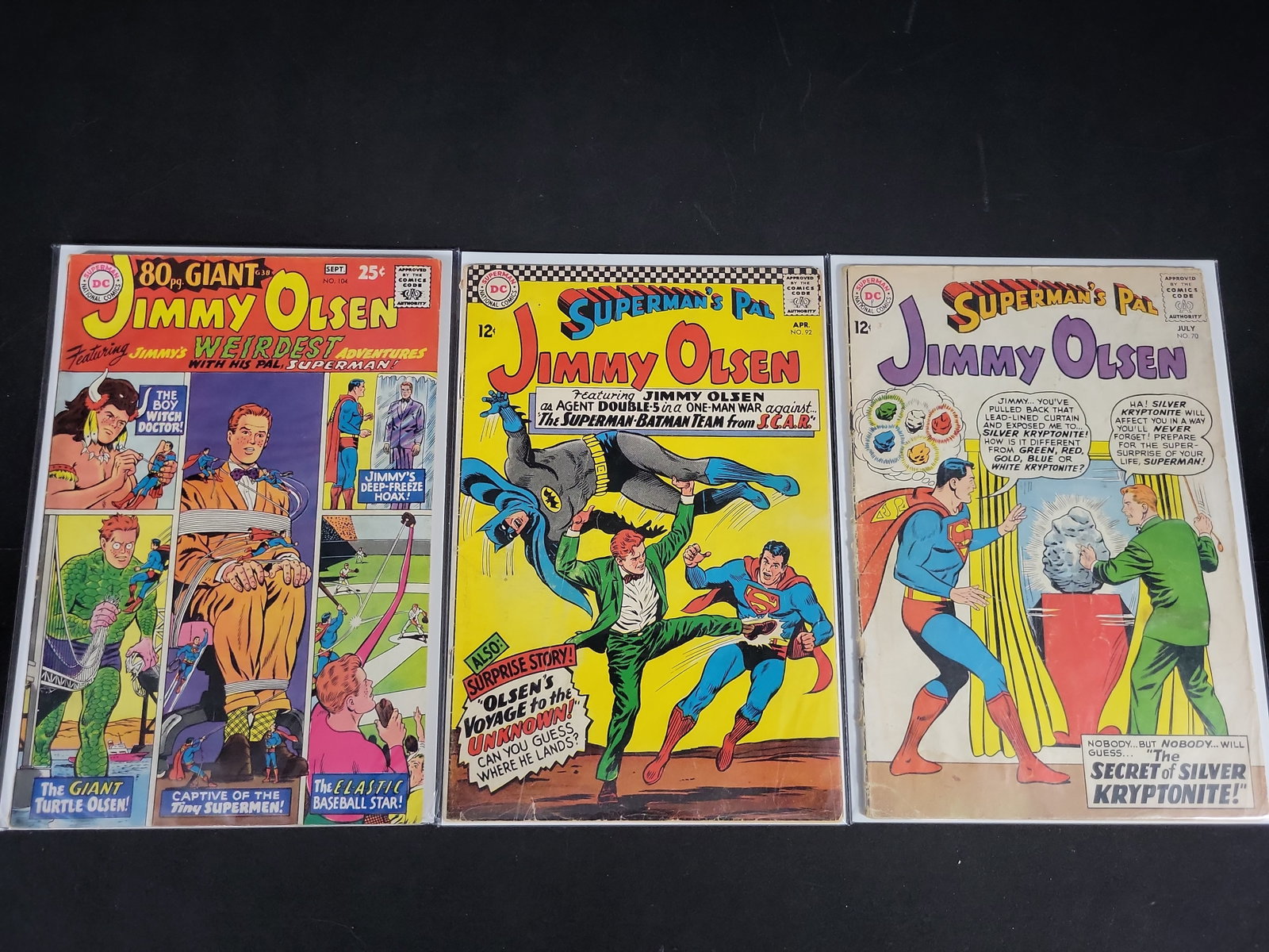I02138 | A Trio of DC Superman's Pal, Jimmy Olsen Silver Age Comic Books, Issues 70, 92, and G-38 (1 of 4)