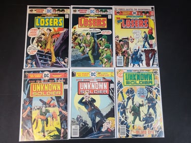 I02167 | A Collection of Six DC Comics Bronze Age War Titles Featuring The Losers and The Unknown