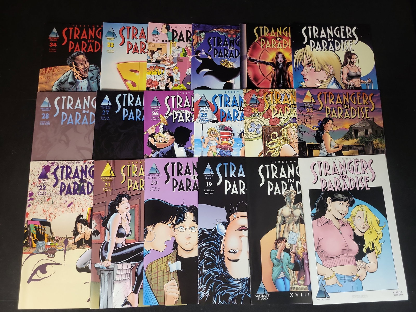 I02347 | A Collection of 18 Strangers in Paradise Vol. 3 Comic Books by Terry Moore (1 of 5)