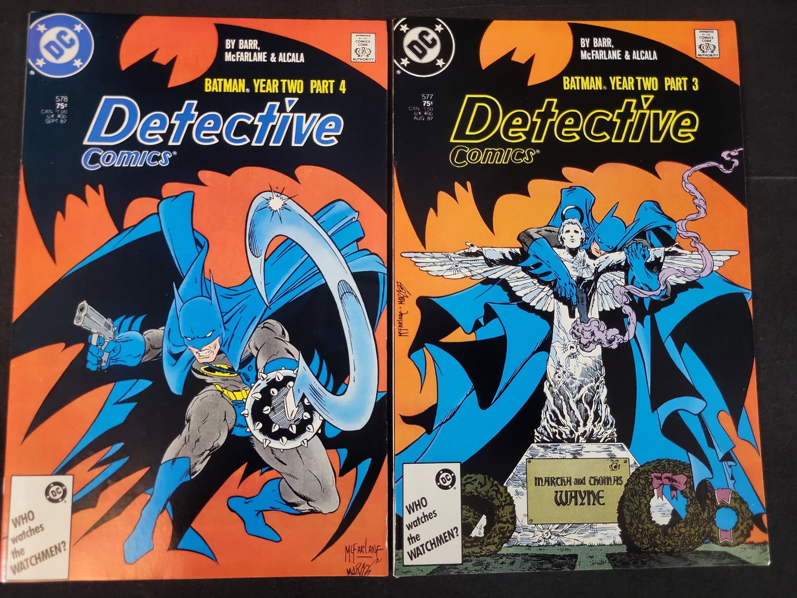 I02466 | Two Detective Comics No. 577 and 578, Batman Year Two, DC Comics, 1987 (1 of 3)