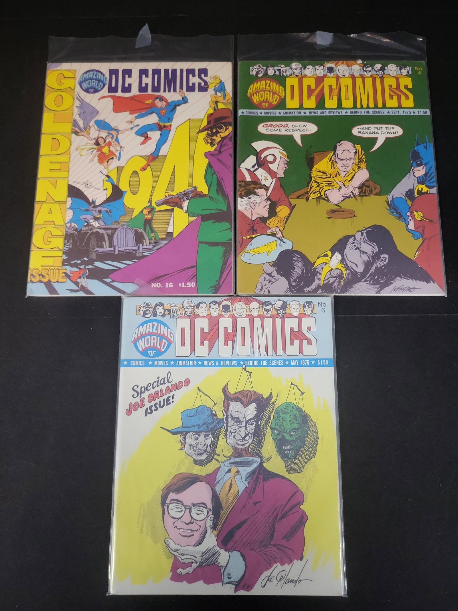 I02574 | Three Issues of The Amazing World of DC Comics Magazine (1 of 4)