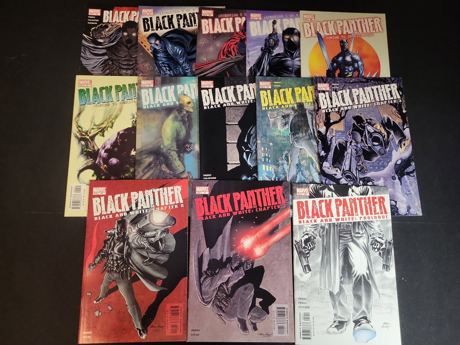 I02674 | Collection of 13 Marvel Black Panther Comic Books, Issues #50-62, Christopher Priest Run (1 of 6)