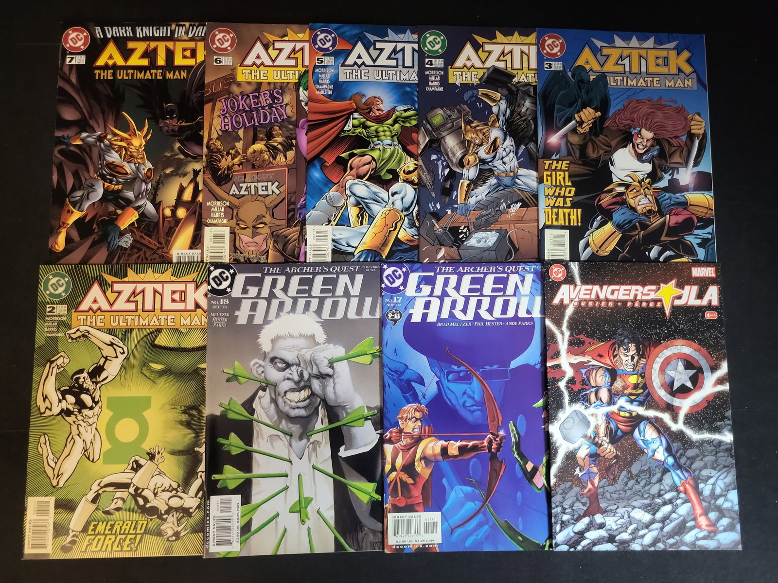 I02682 | A Collection of Nine DC and Marvel Crossover Comic Books Including Aztek, Green Arrow, and (1 of 5)
