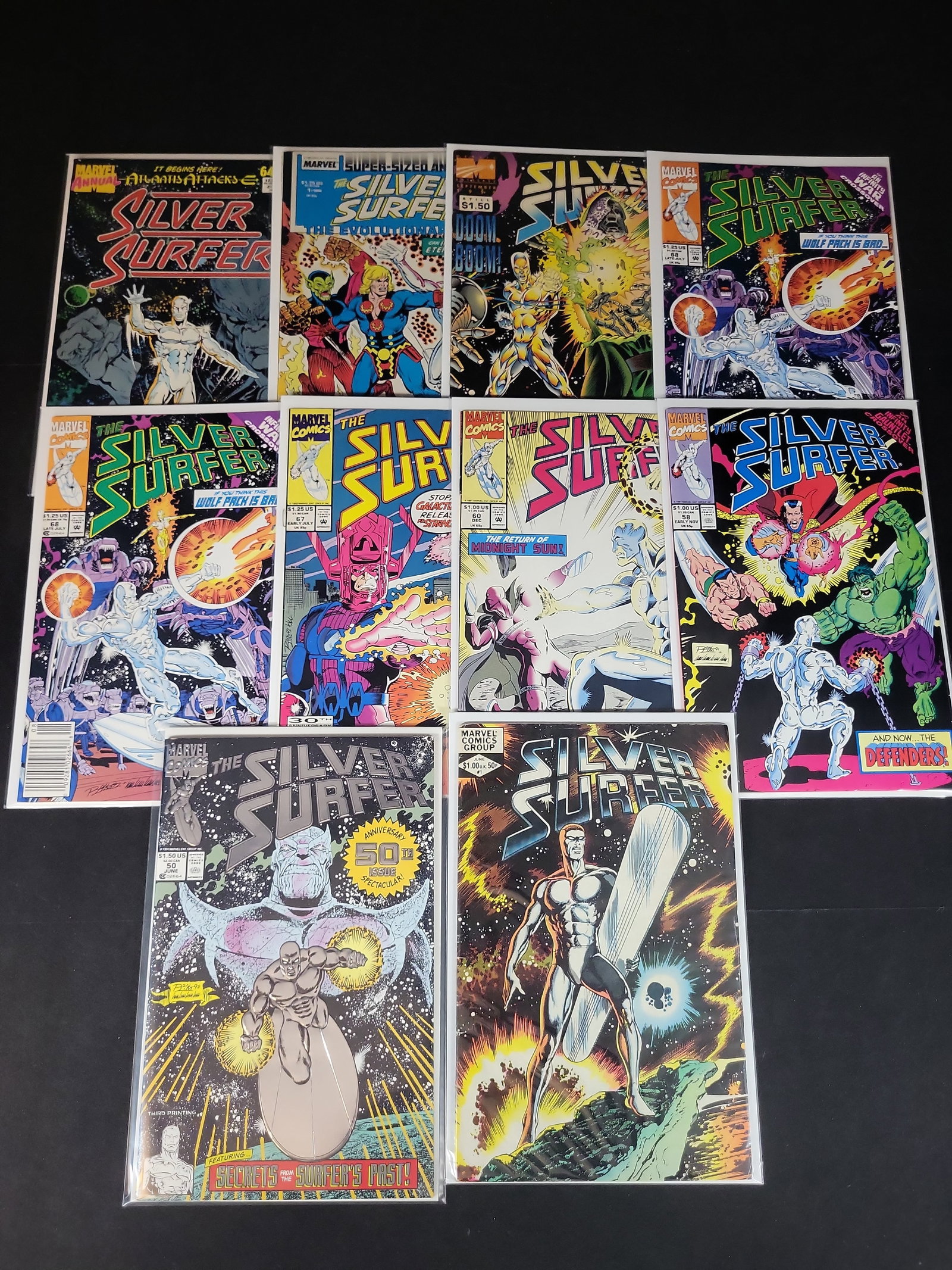 I02189 | Eleven Marvel Comics Silver Surfer Comic Books Including Issue 50 and Annuals (1 of 4)