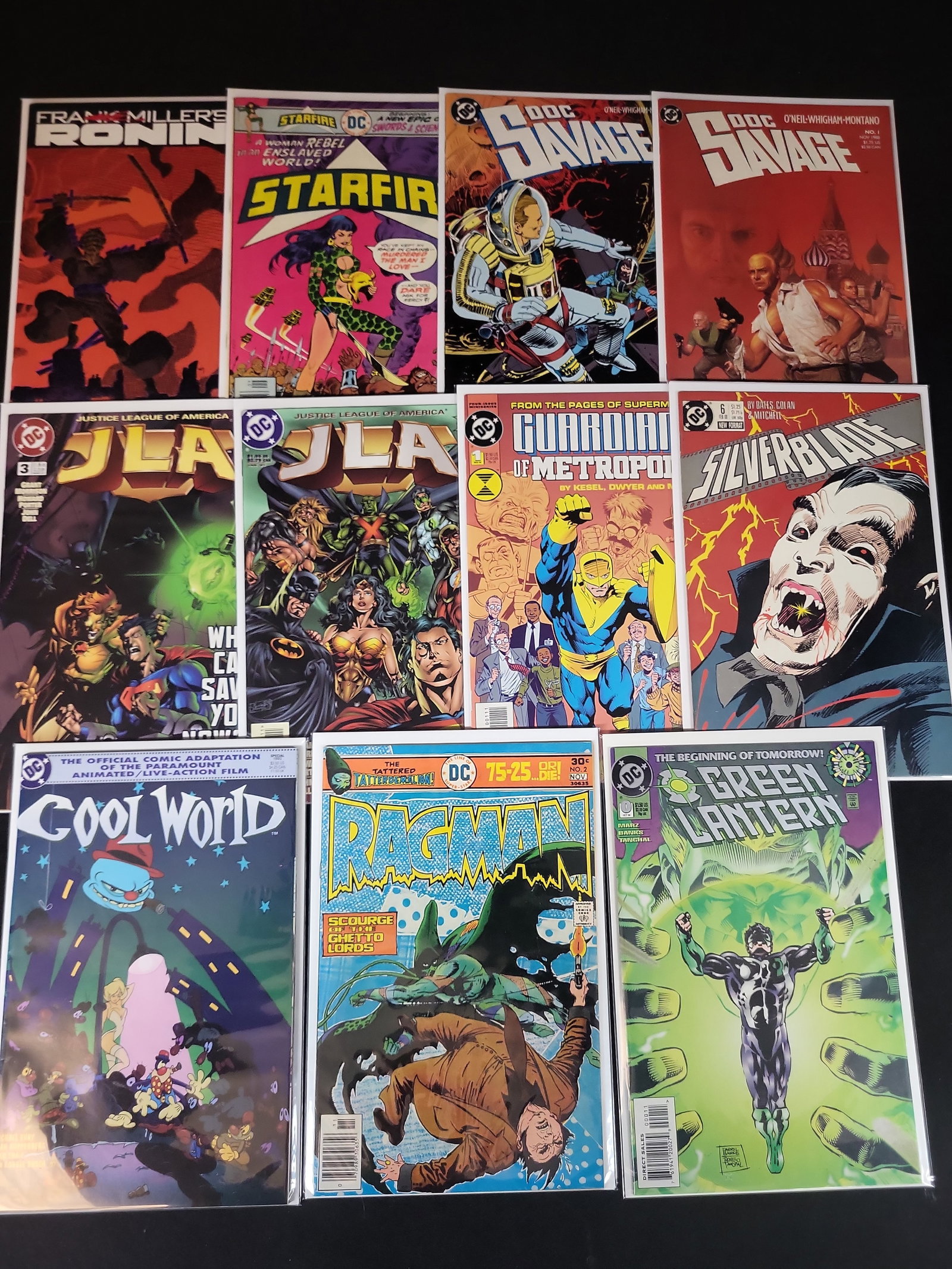 I02204 | A Collection of Eleven DC Comics Including Ronin Number 1, JLA Number 1, and Starfire (1 of 5)