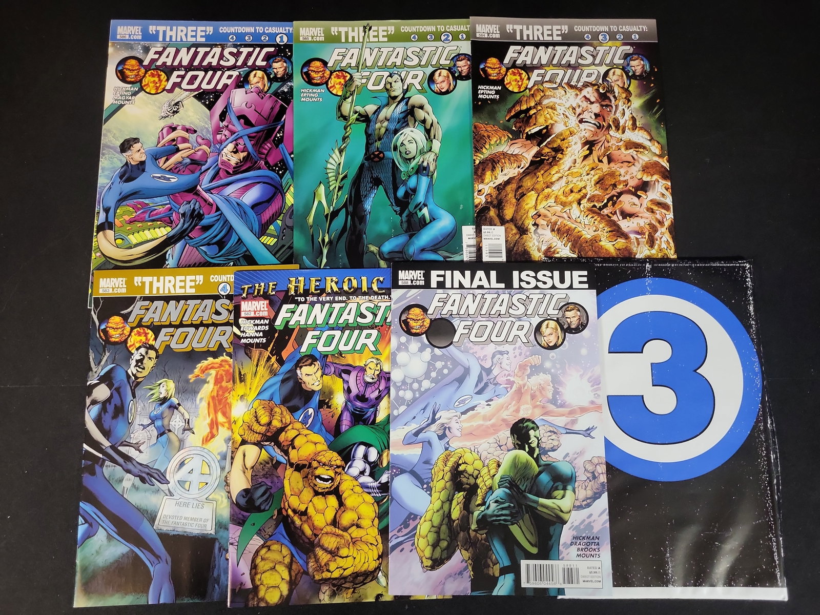 I02346 | A Collection of Seven Marvel Comics Fantastic Four Vol. 1 Issues 582-588 Including Issue (1 of 4)