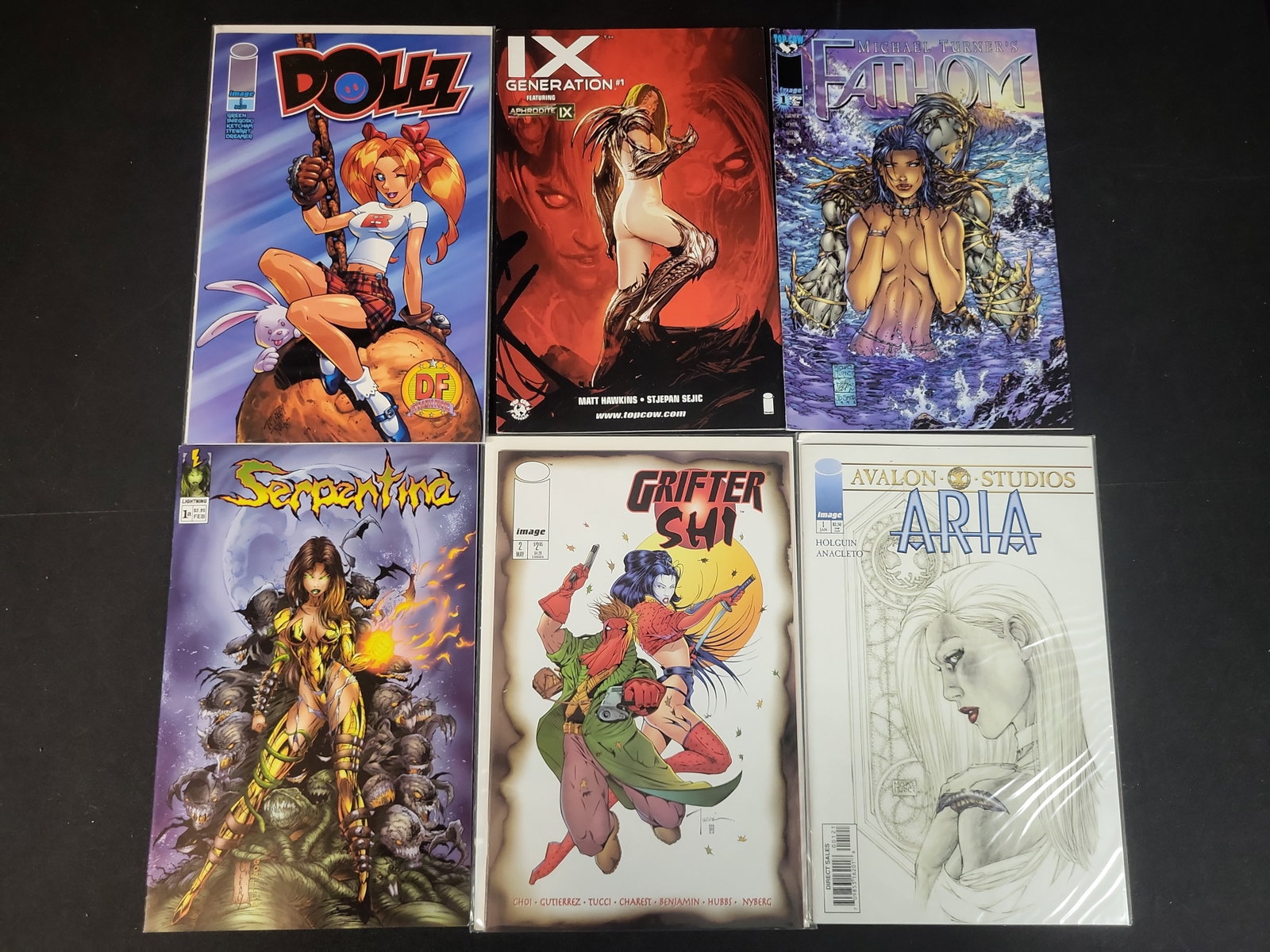 I02474 | A Collection of Six Modern Age Comic Books Including Fathom 1 and Aria 1 Sketch Variant (1 of 5)