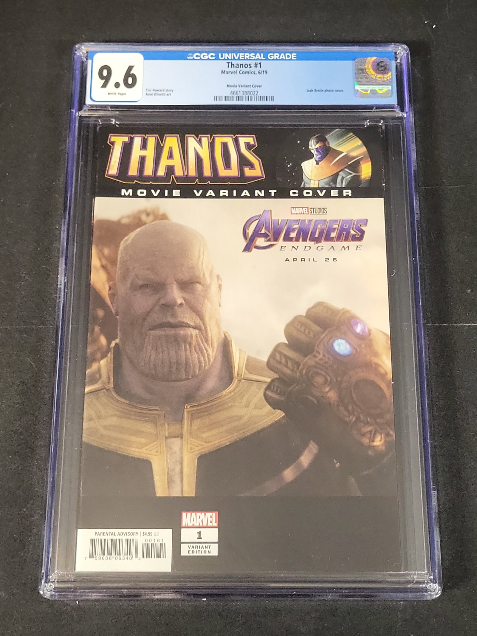 I02514 | Marvel Comics Thanos #1 (2019) CGC 9.6 Movie Variant Cover (1 of 4)